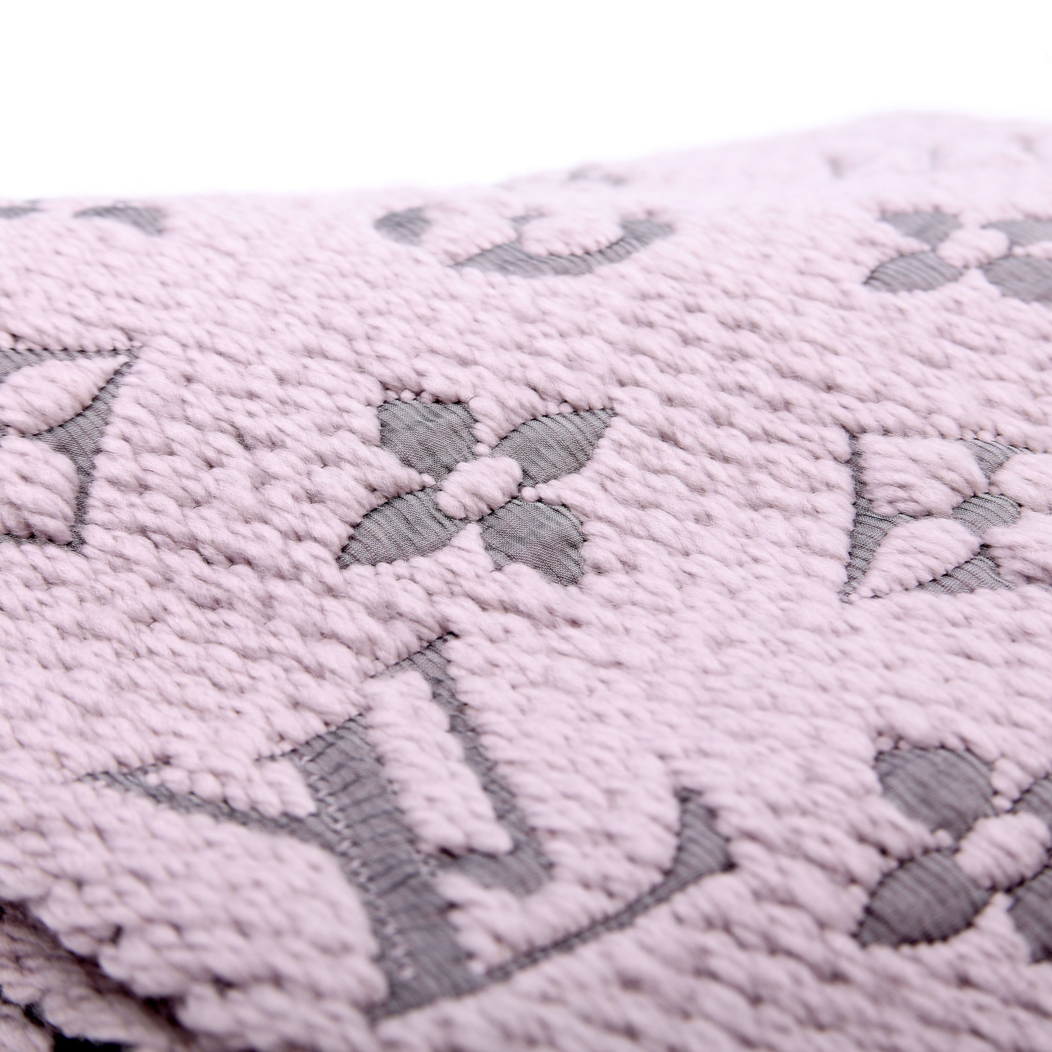 Logomania Wool/Silk Scarf Purple