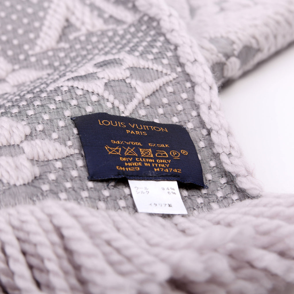 Logomania Wool/Silk Scarf Purple