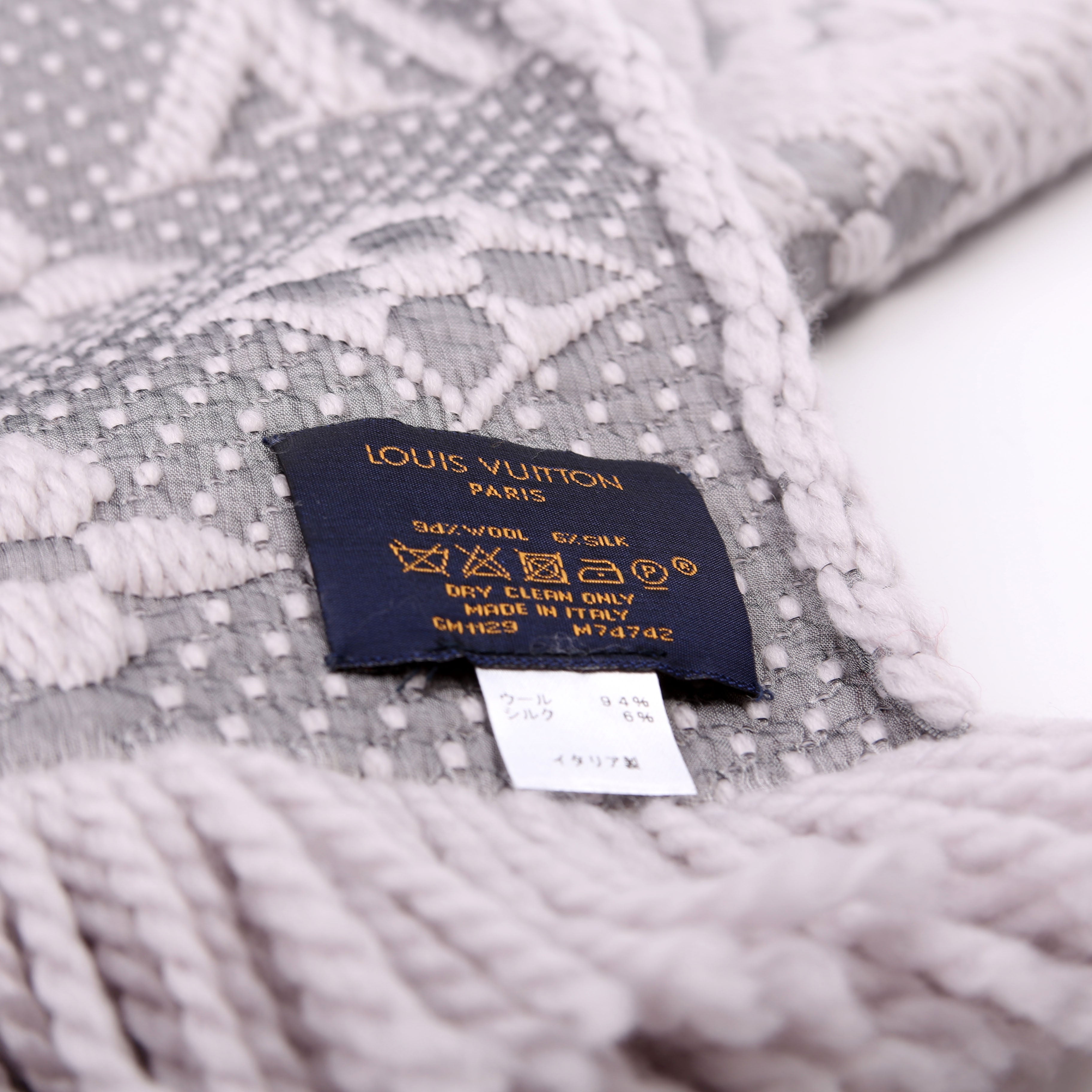 Logomania Wool/Silk Scarf Purple