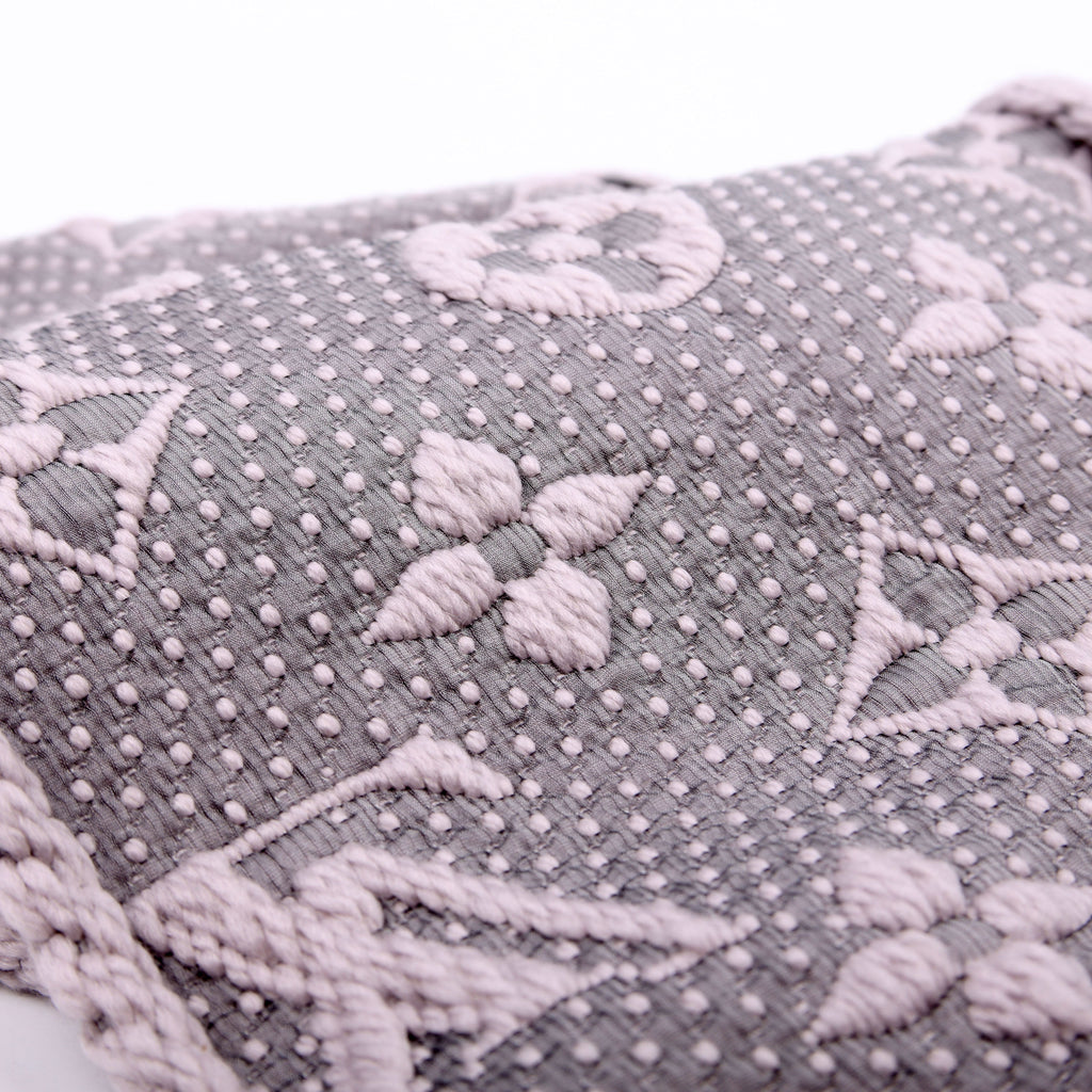 Logomania Wool/Silk Scarf Purple