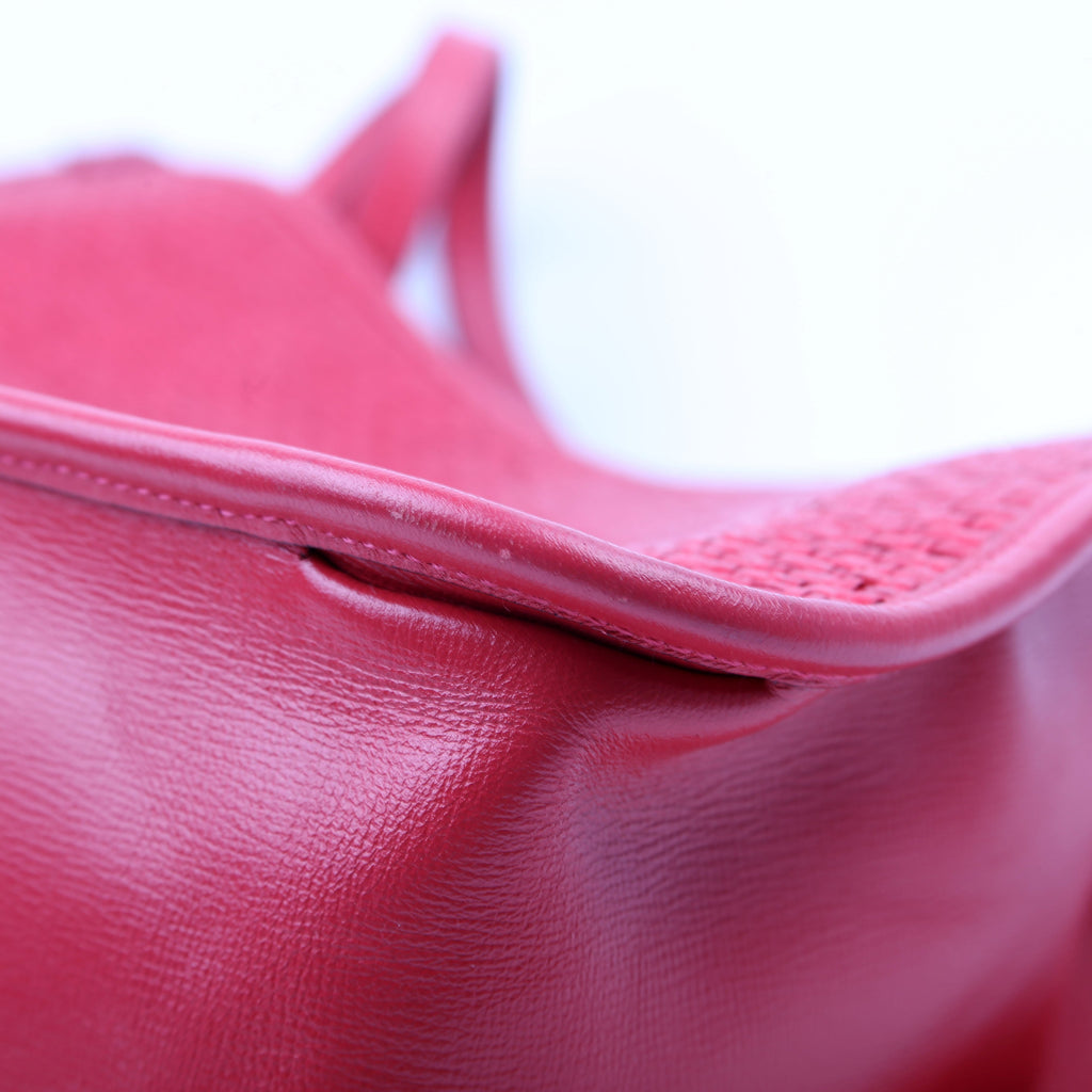 623694 1955 Horsebit Raffia Tote Red