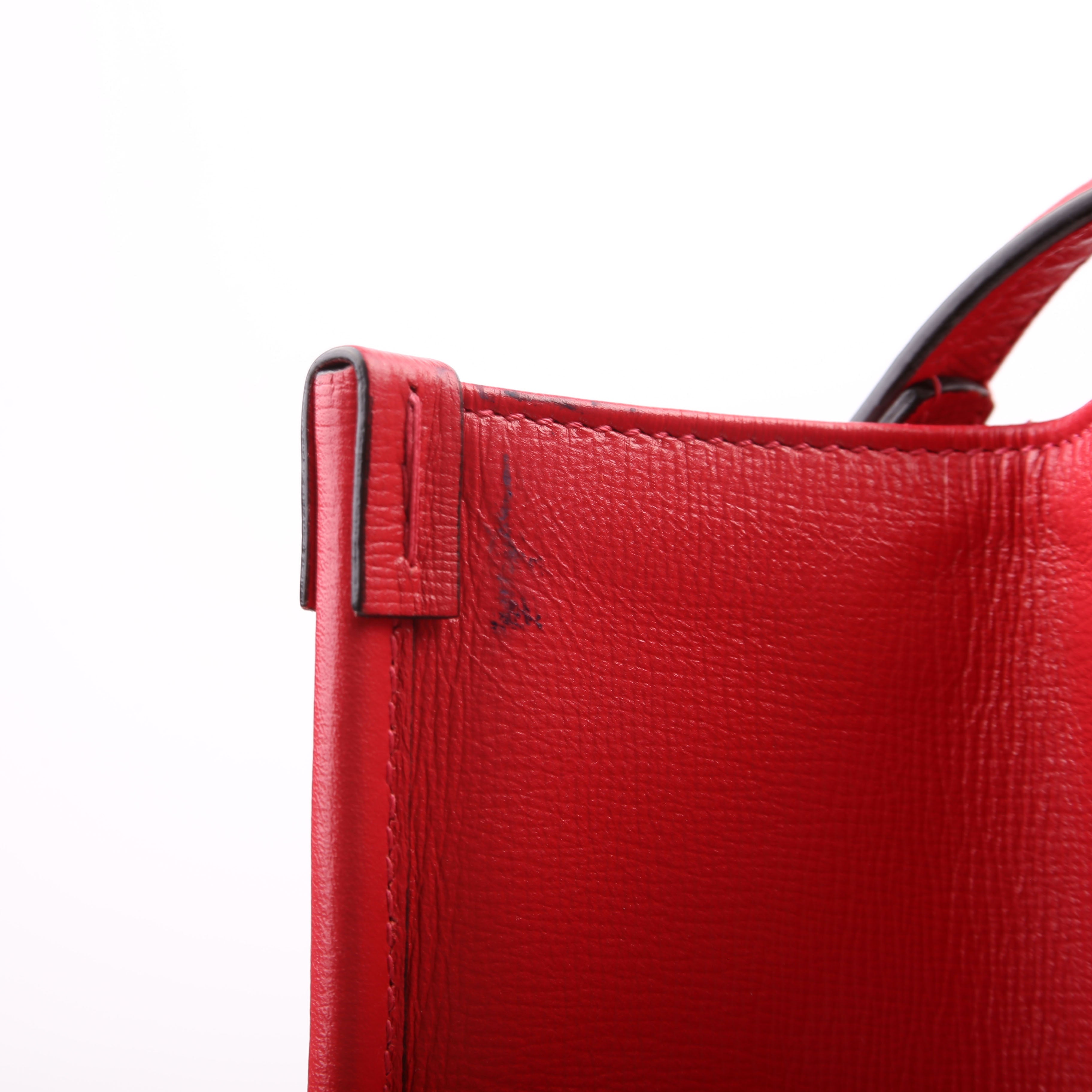623694 1955 Horsebit Raffia Tote Red