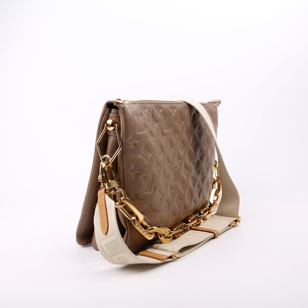 Coussin MM Lambskin Taupe