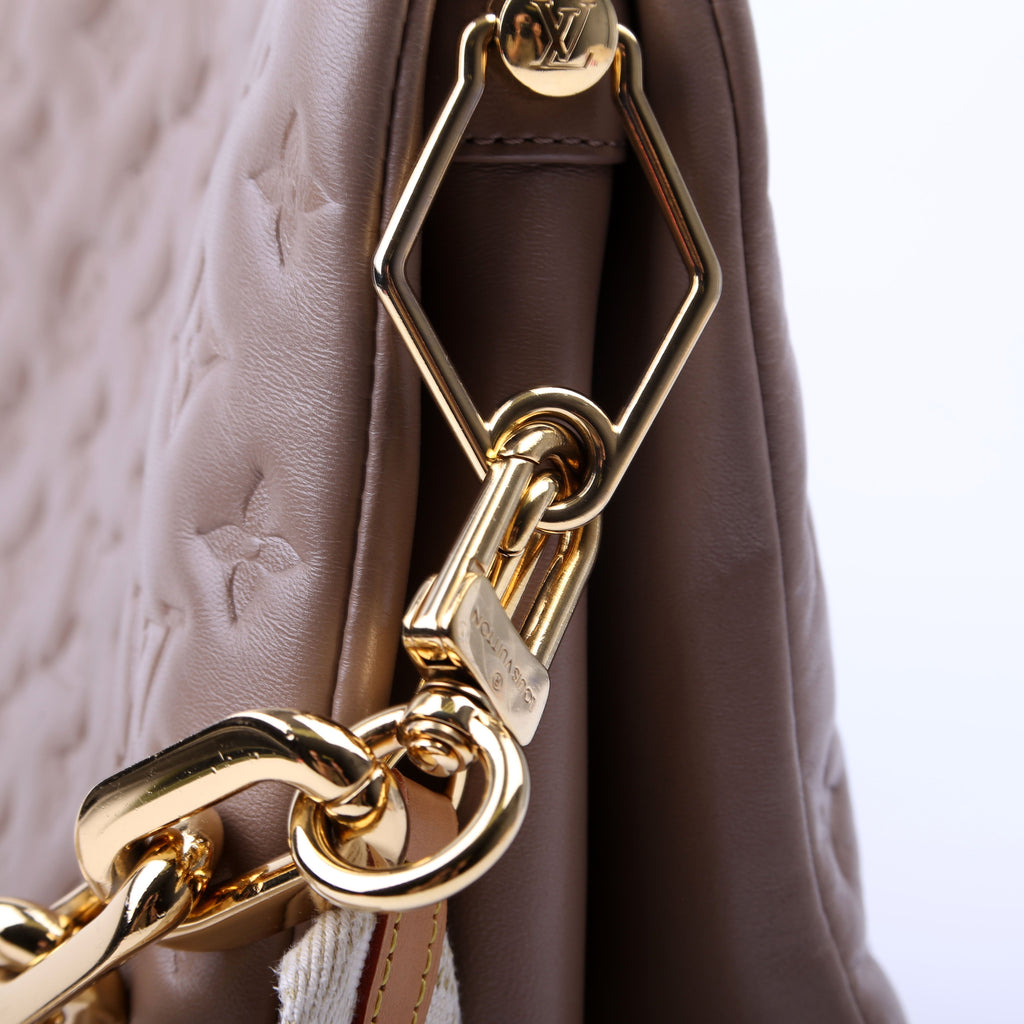 Coussin MM Lambskin Taupe
