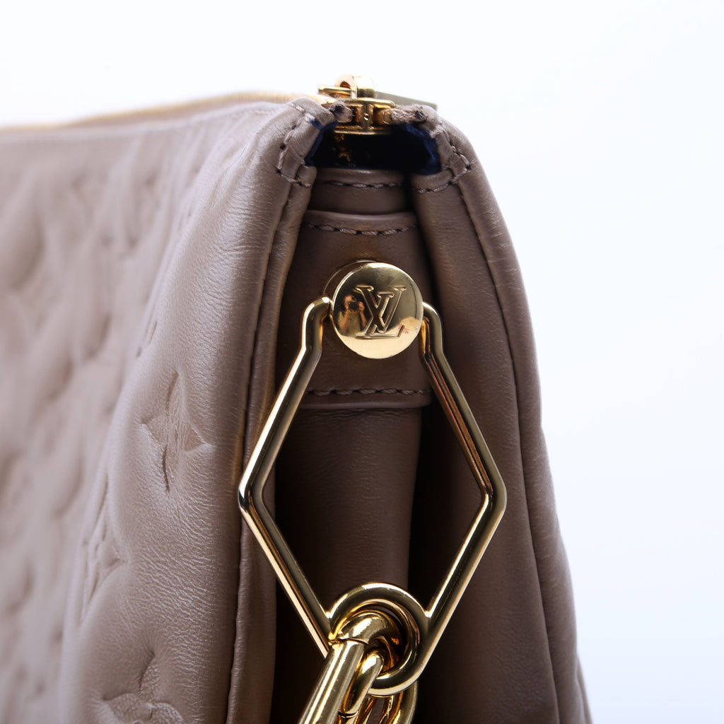 Coussin MM Lambskin Taupe