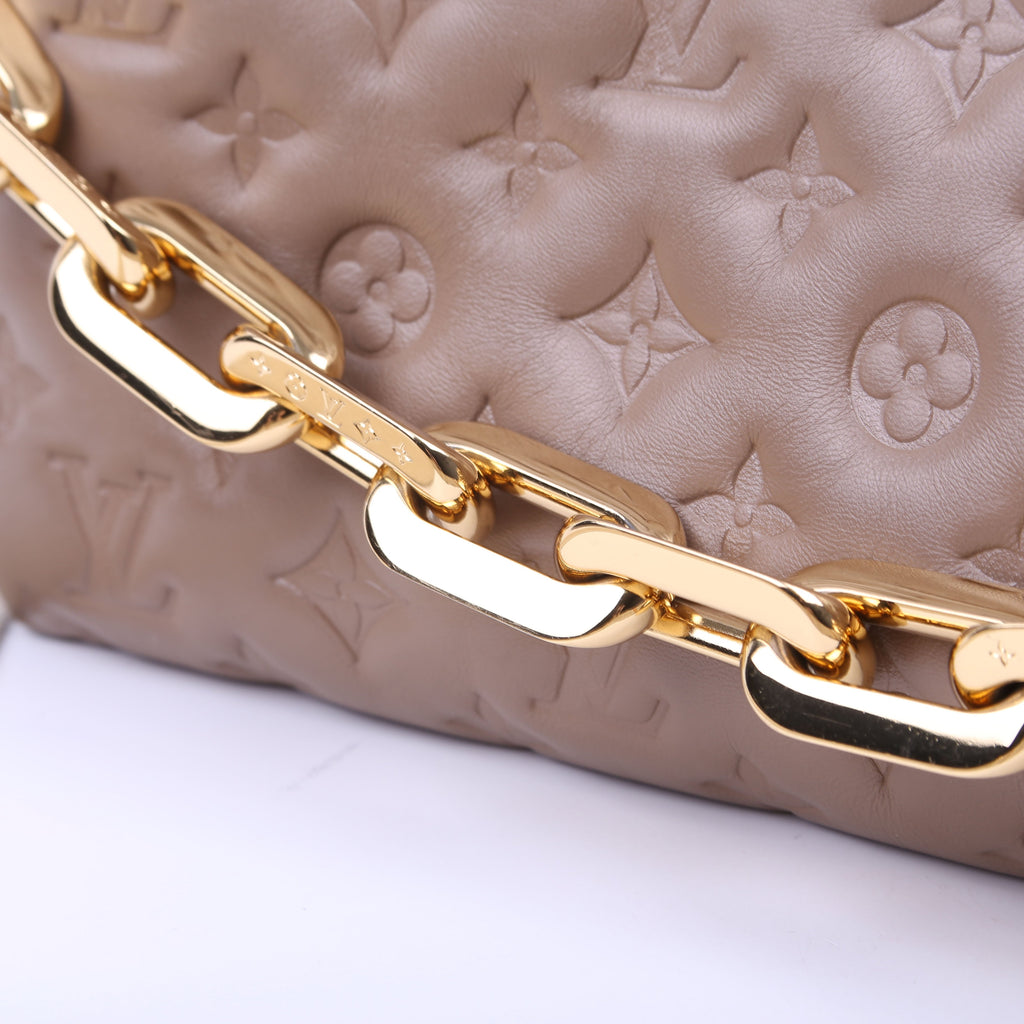 Coussin MM Lambskin Taupe