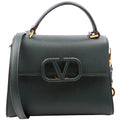 Vsling Top Handle Small Shoulder Bag Grained Leather Green