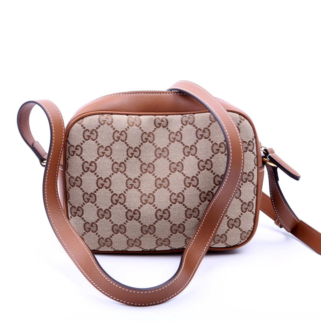 820429 Blondie GG Canvas Small Shoulder Bag Brown