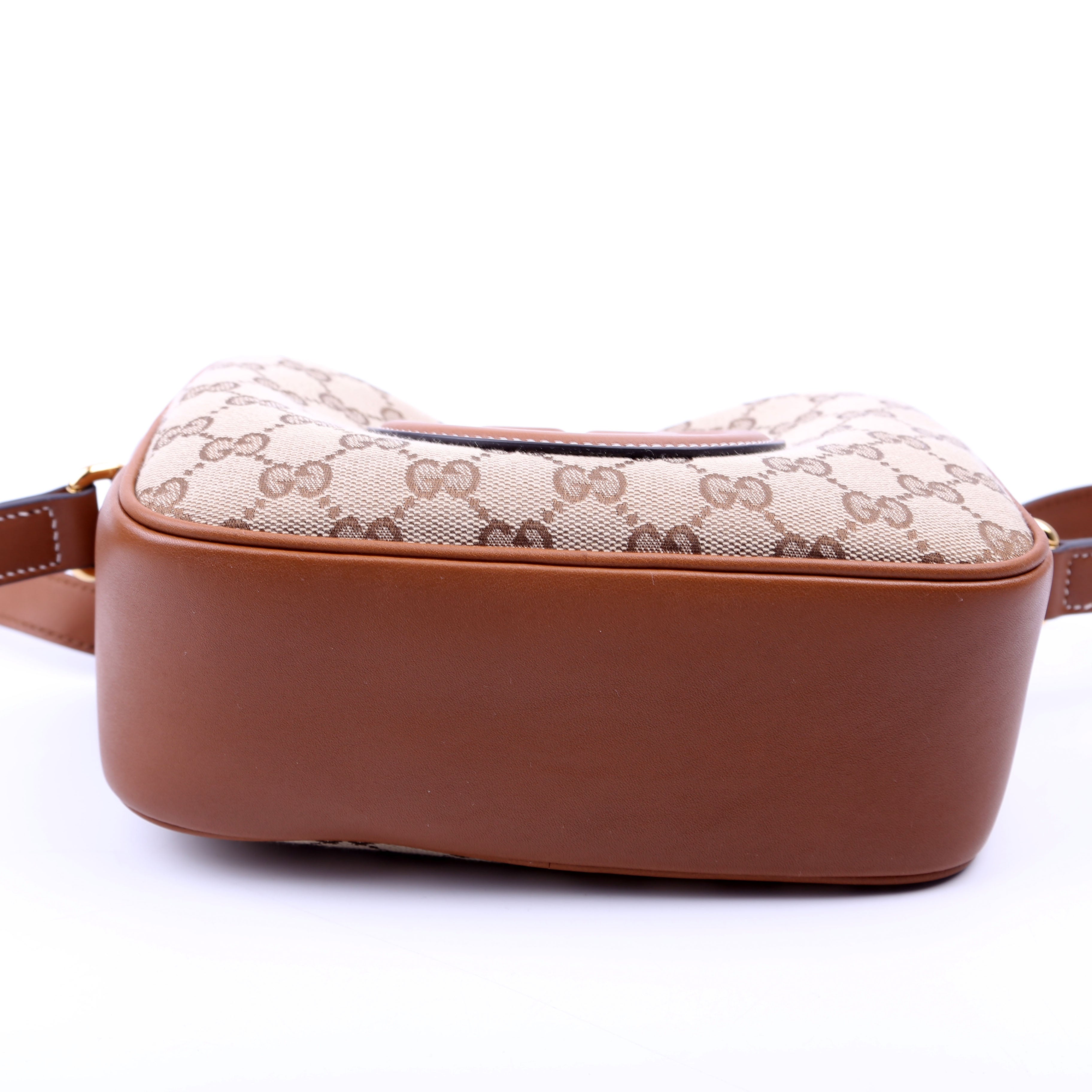 820429 Blondie GG Canvas Small Shoulder Bag Brown