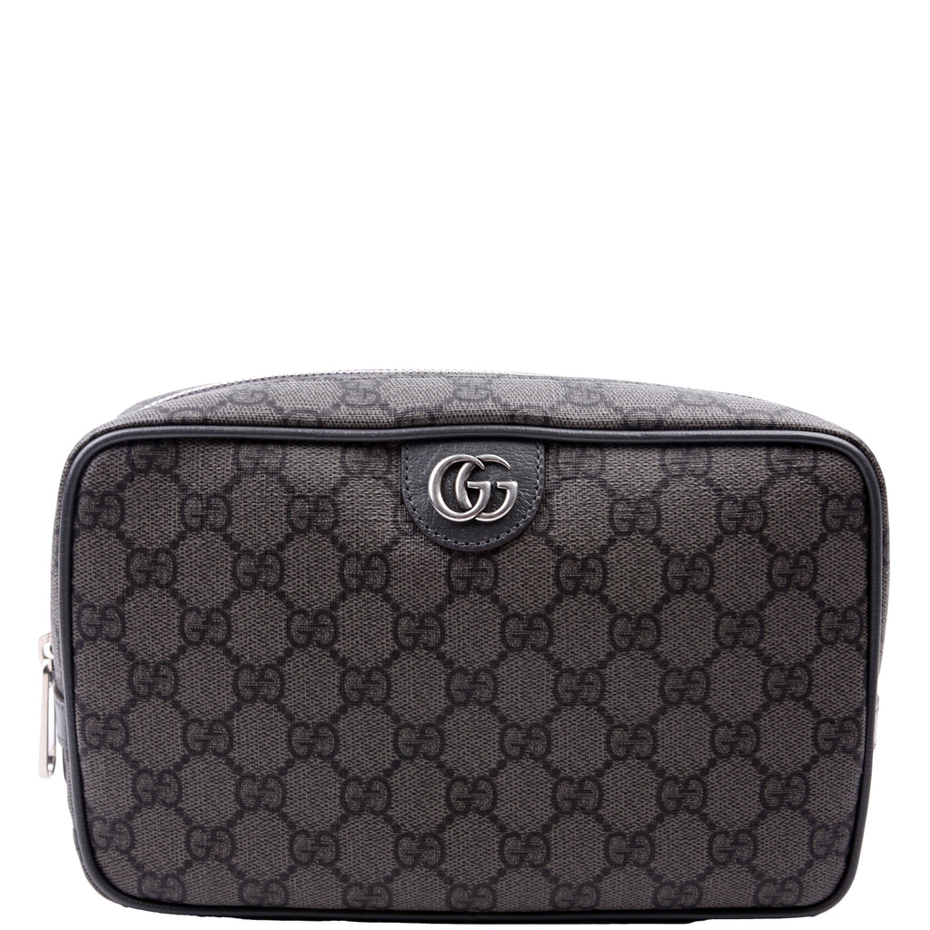 760019 Ophidia GG Supreme Small Toiletry Case Grey
