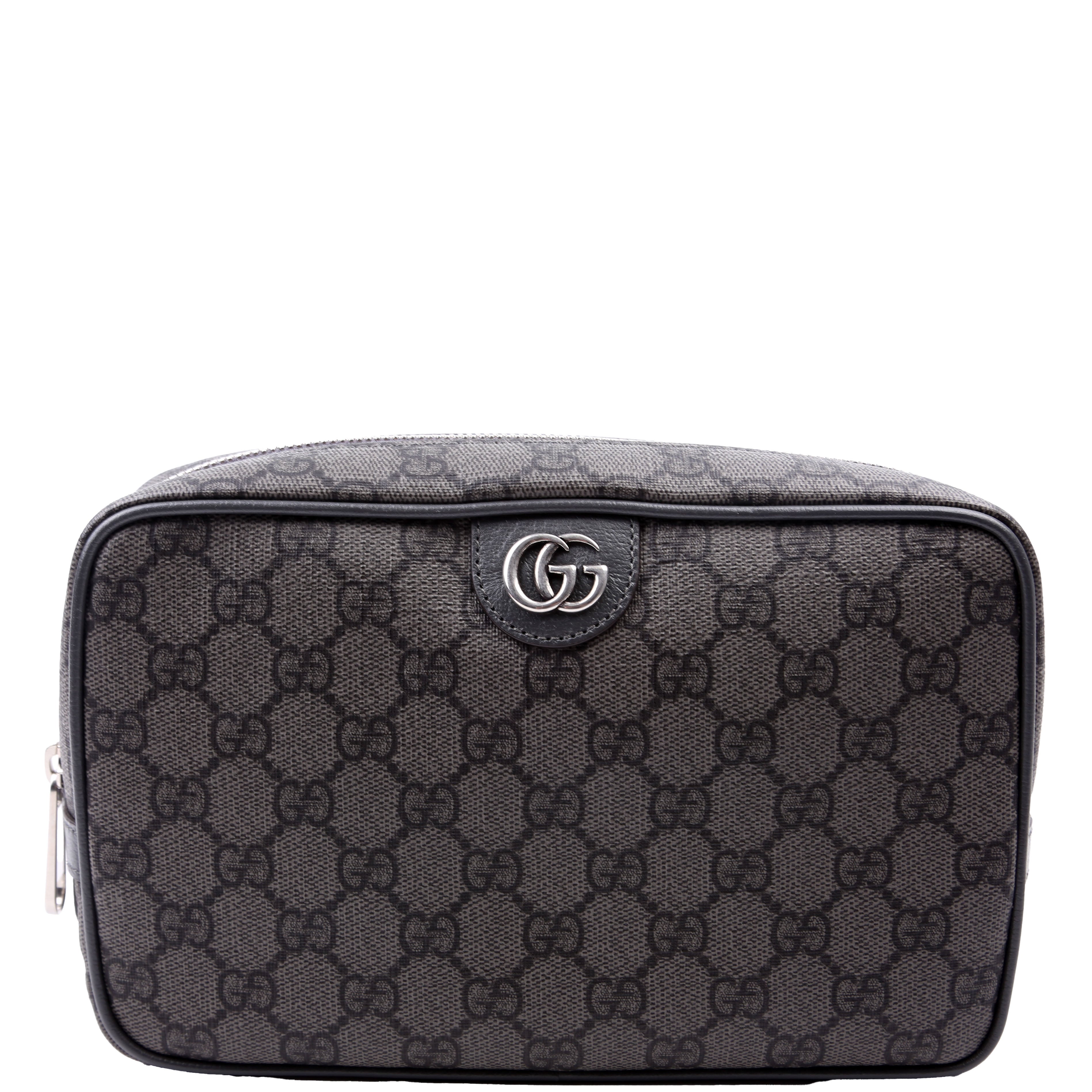 760019 Ophidia GG Supreme Small Toiletry Case Grey