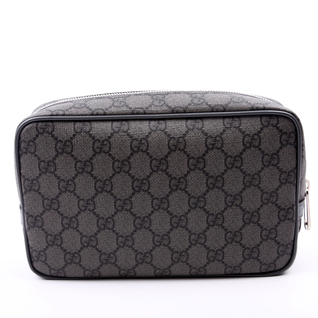 760019 Ophidia GG Supreme Small Toiletry Case Grey