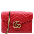 474575 Marmont Chain Wallet Red
