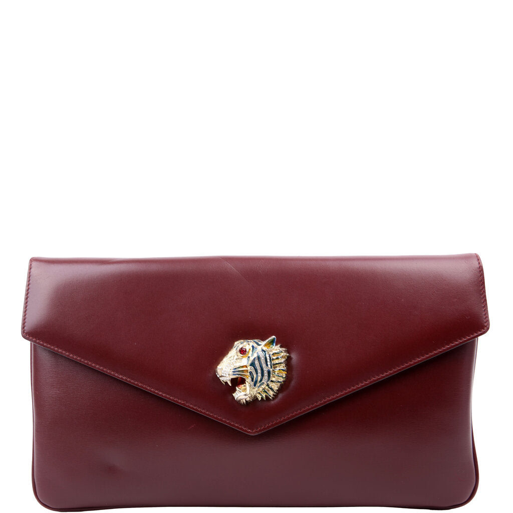551522 Rajah Medium Broadway Clutch Maroon