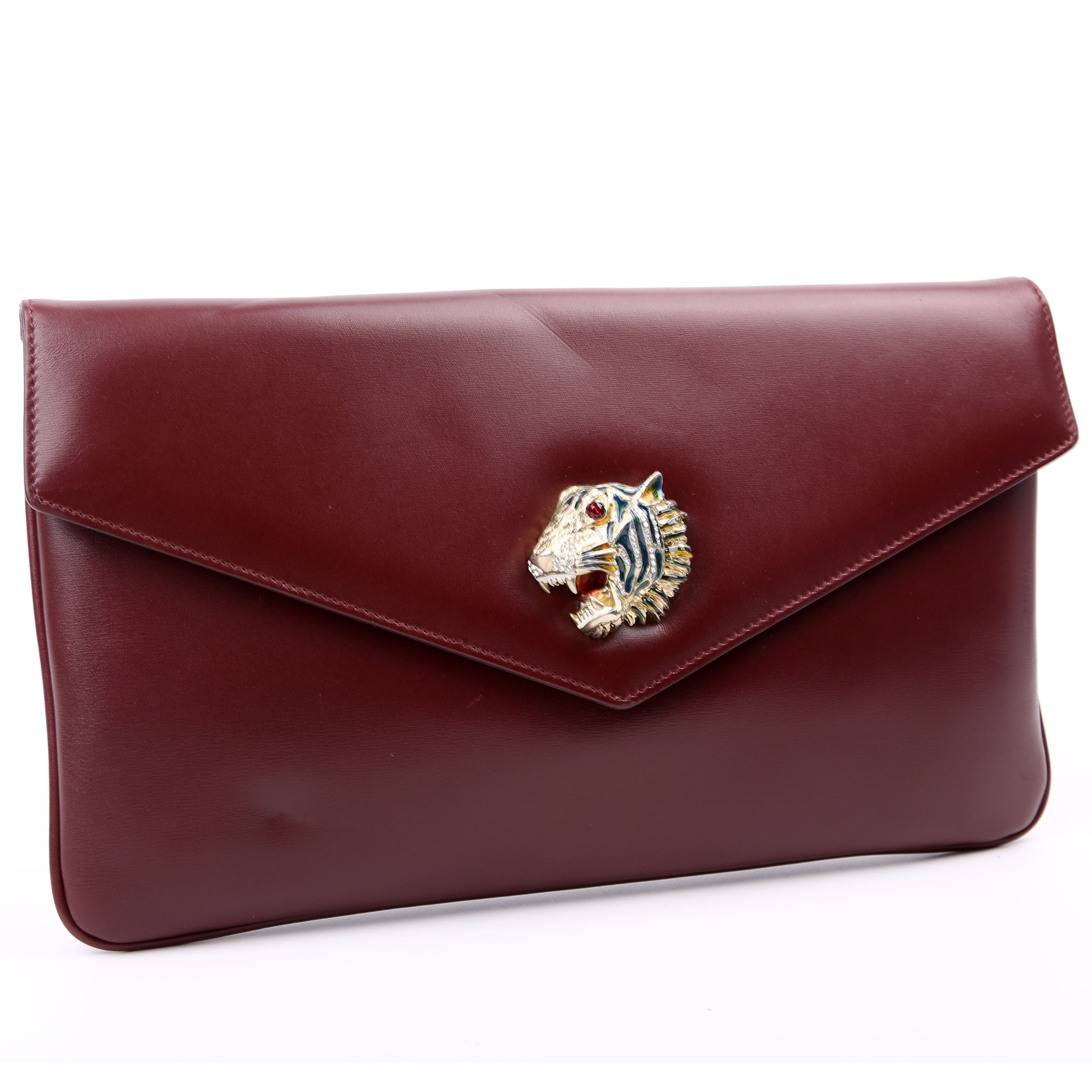 551522 Rajah Medium Broadway Clutch Maroon