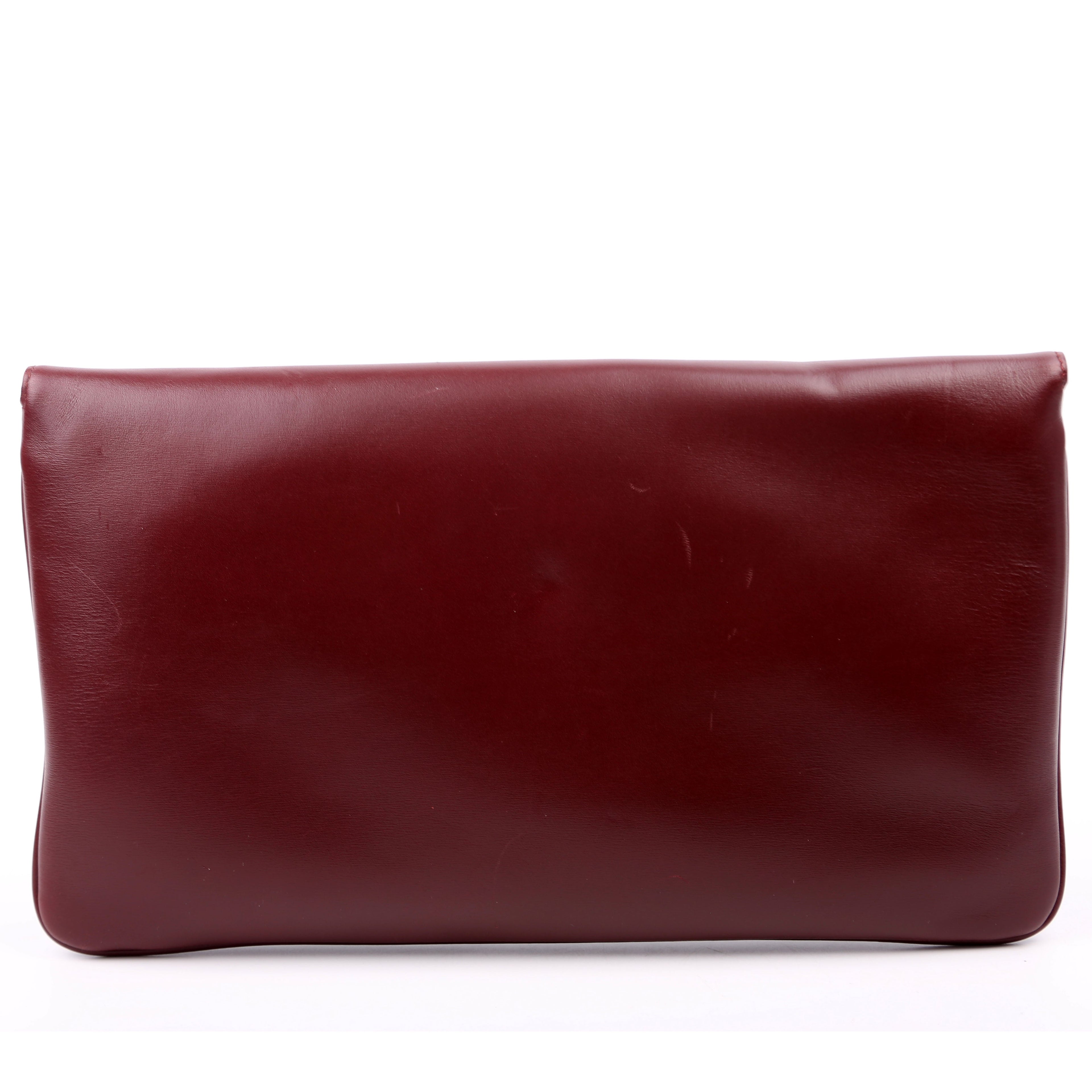 551522 Rajah Medium Broadway Clutch Maroon