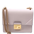 Fendi Kan U Small Shoulder Bag Matte Leather Taupe