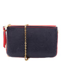 Double Zip Pochette Empreinte Red/Navy