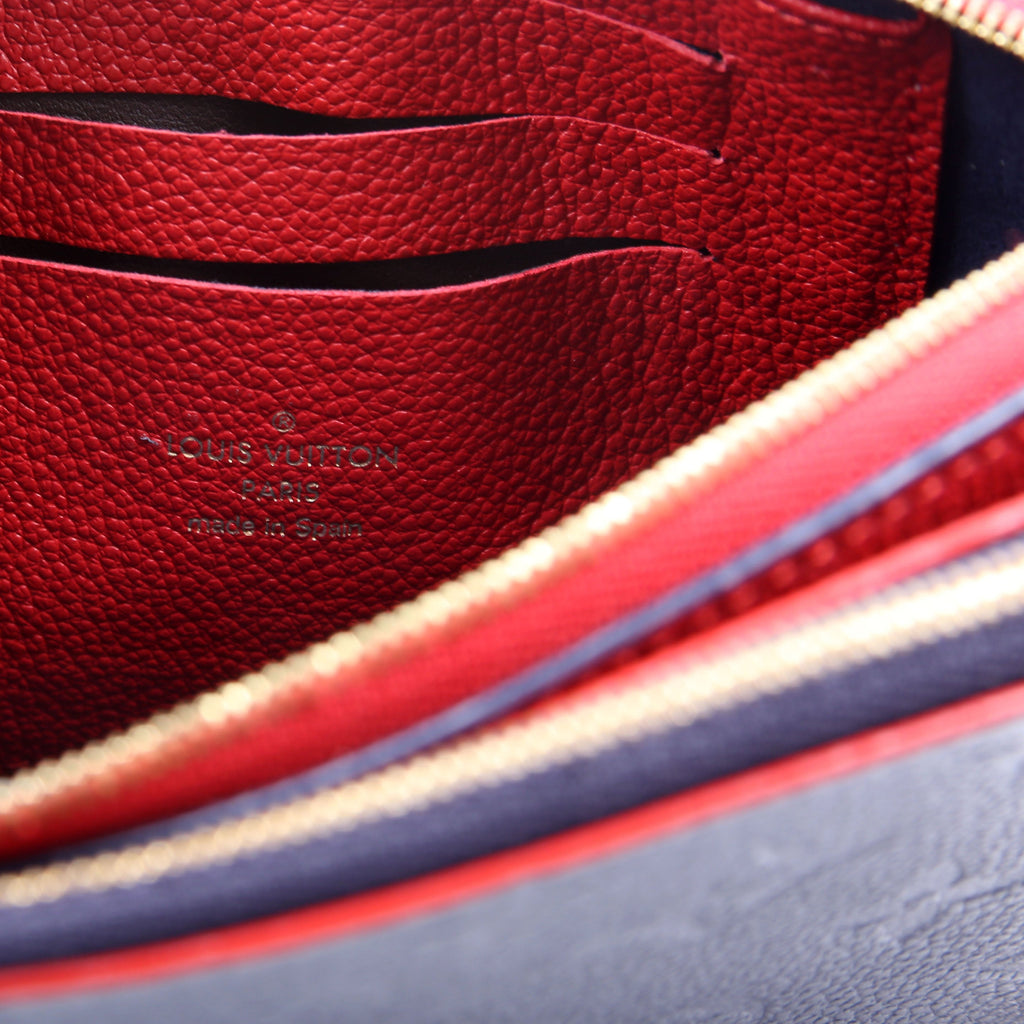 Double Zip Pochette Empreinte Red/Navy