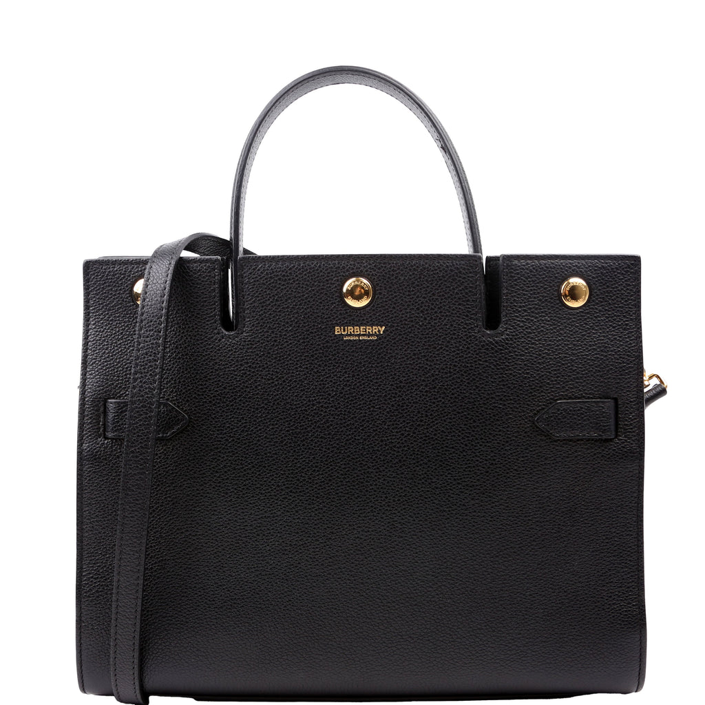 Title Bag Small Grained Calfskin Black