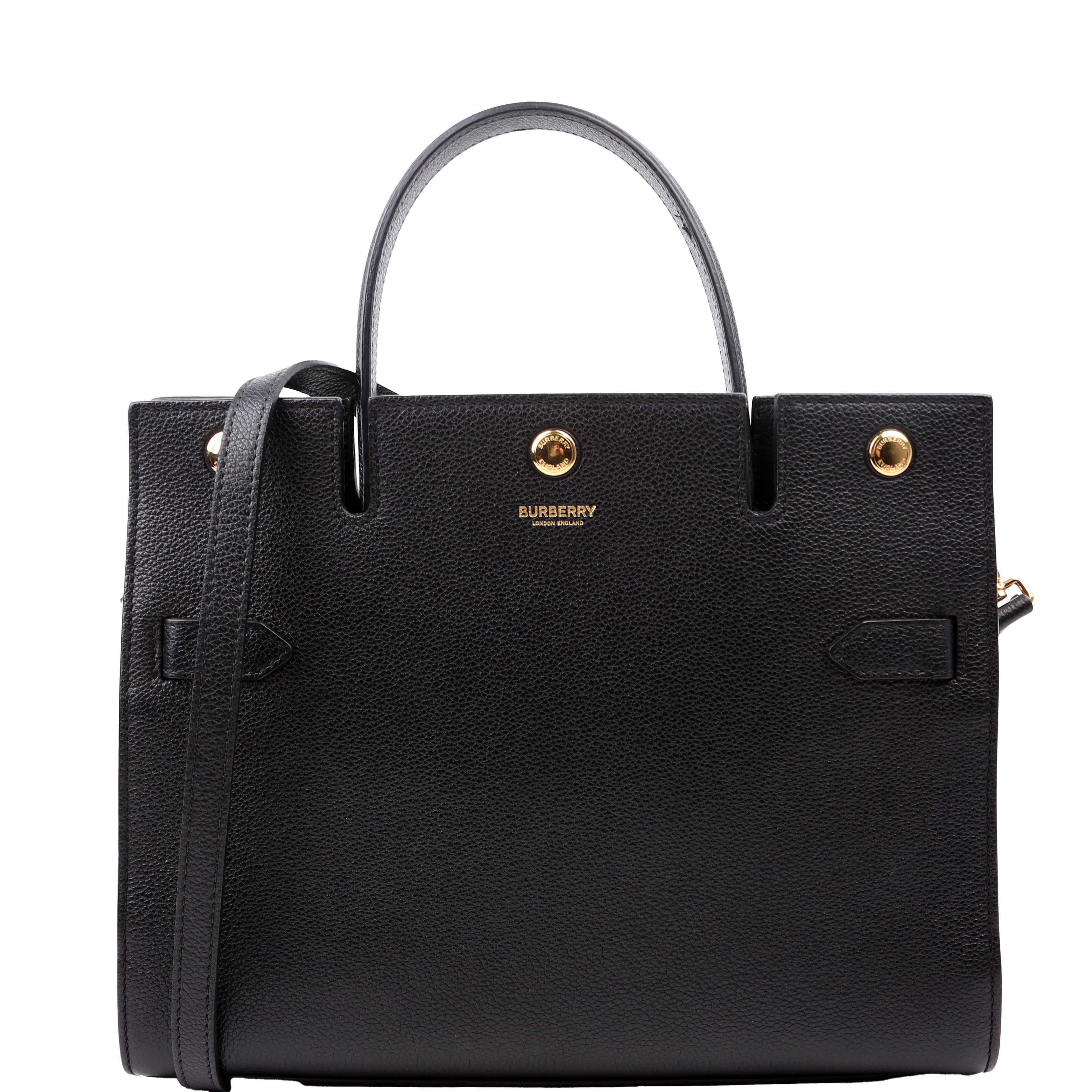 Title Bag Small Grained Calfskin Black