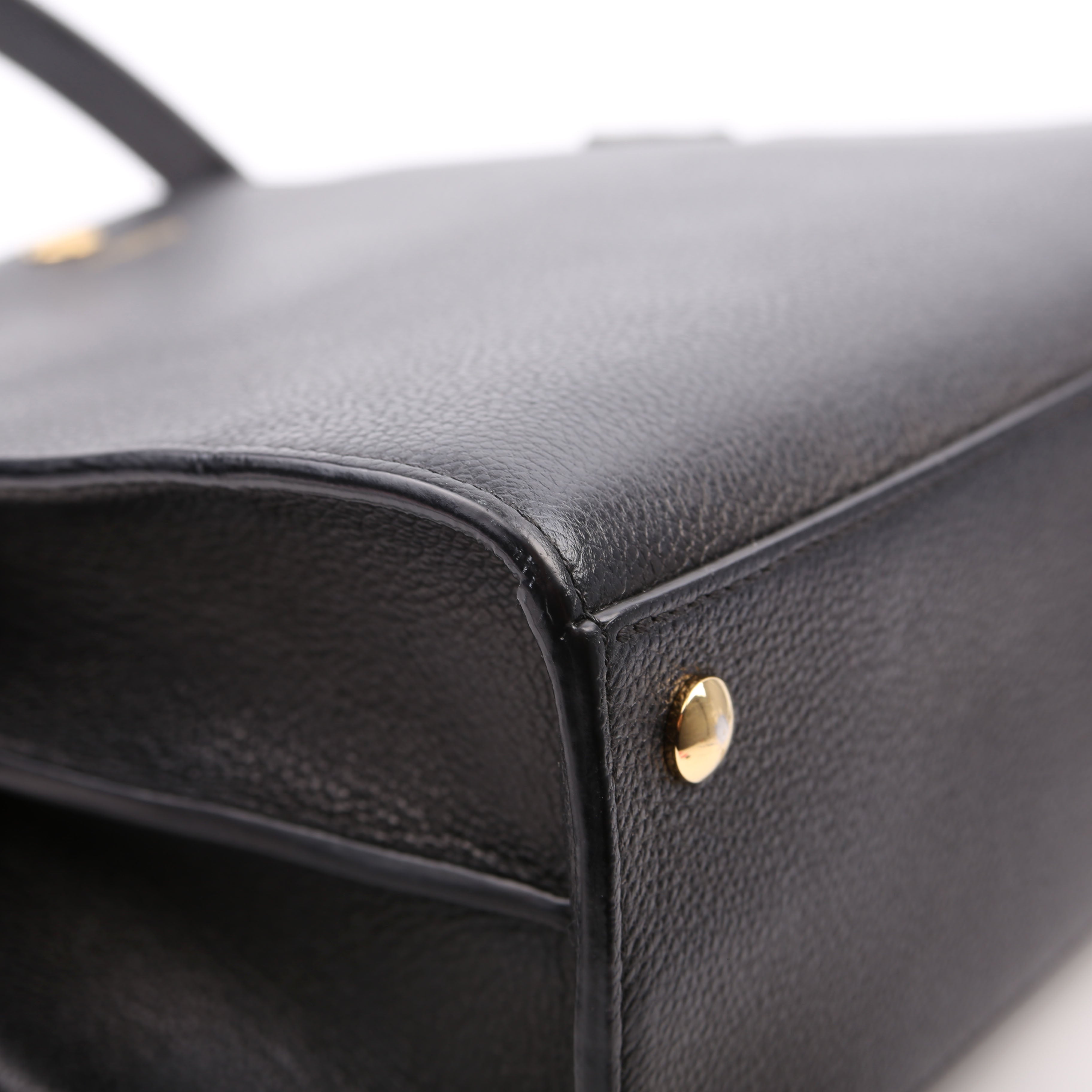Title Bag Small Grained Calfskin Black