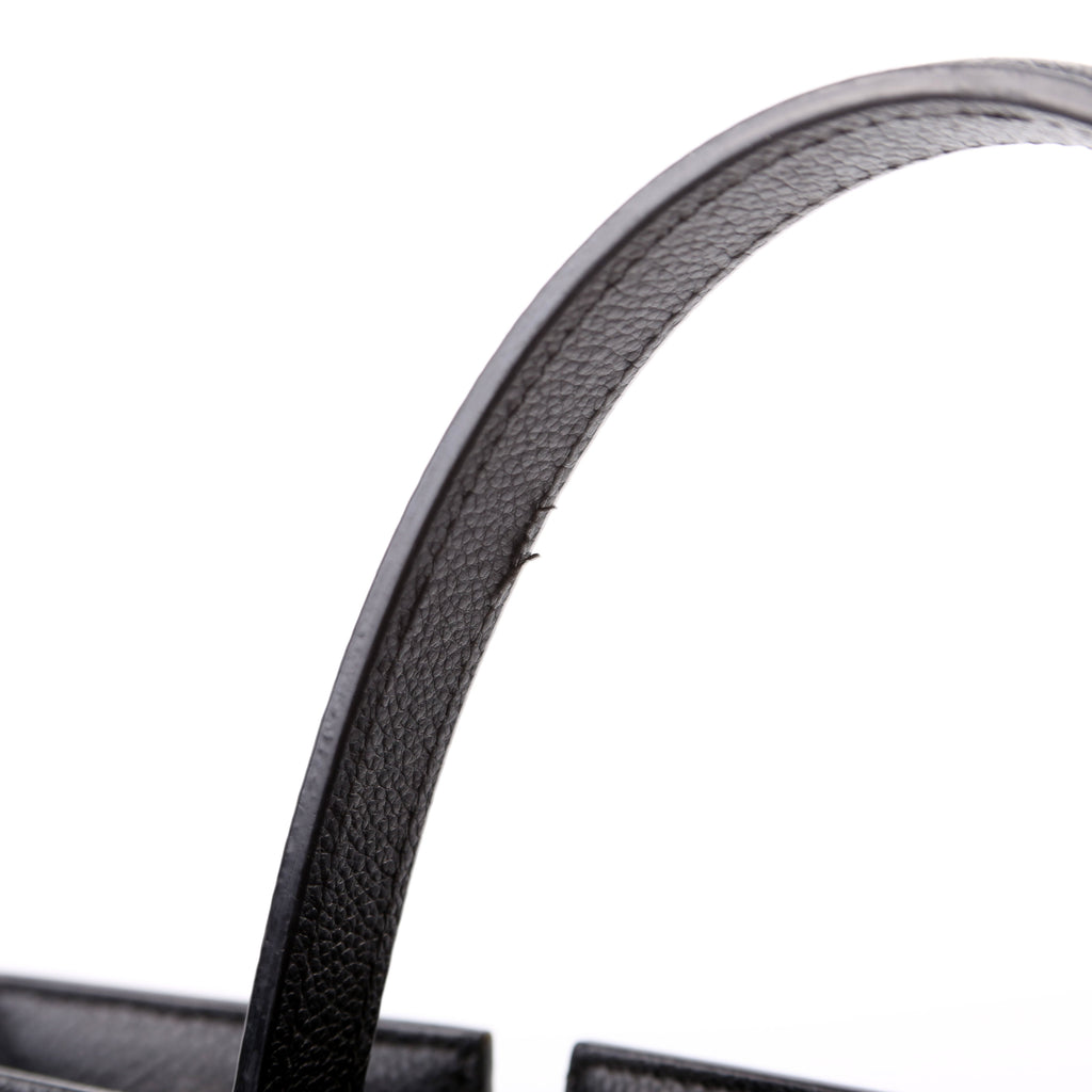 Title Bag Small Grained Calfskin Black