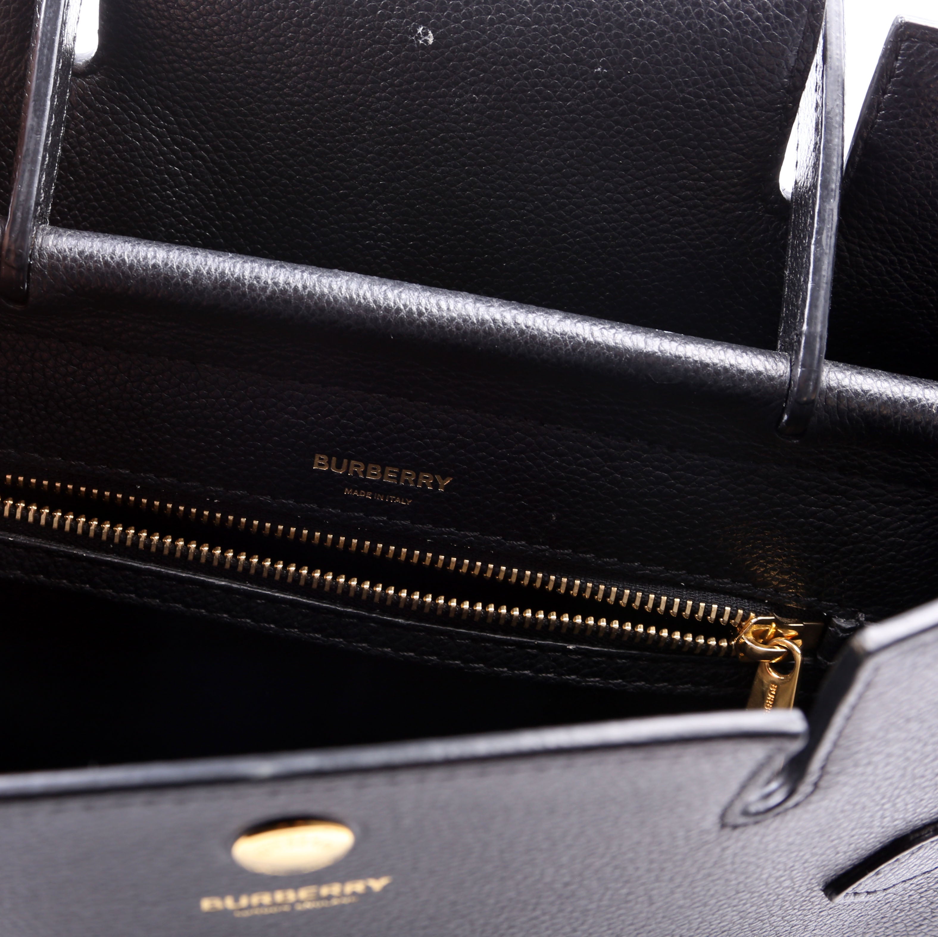 Title Bag Small Grained Calfskin Black