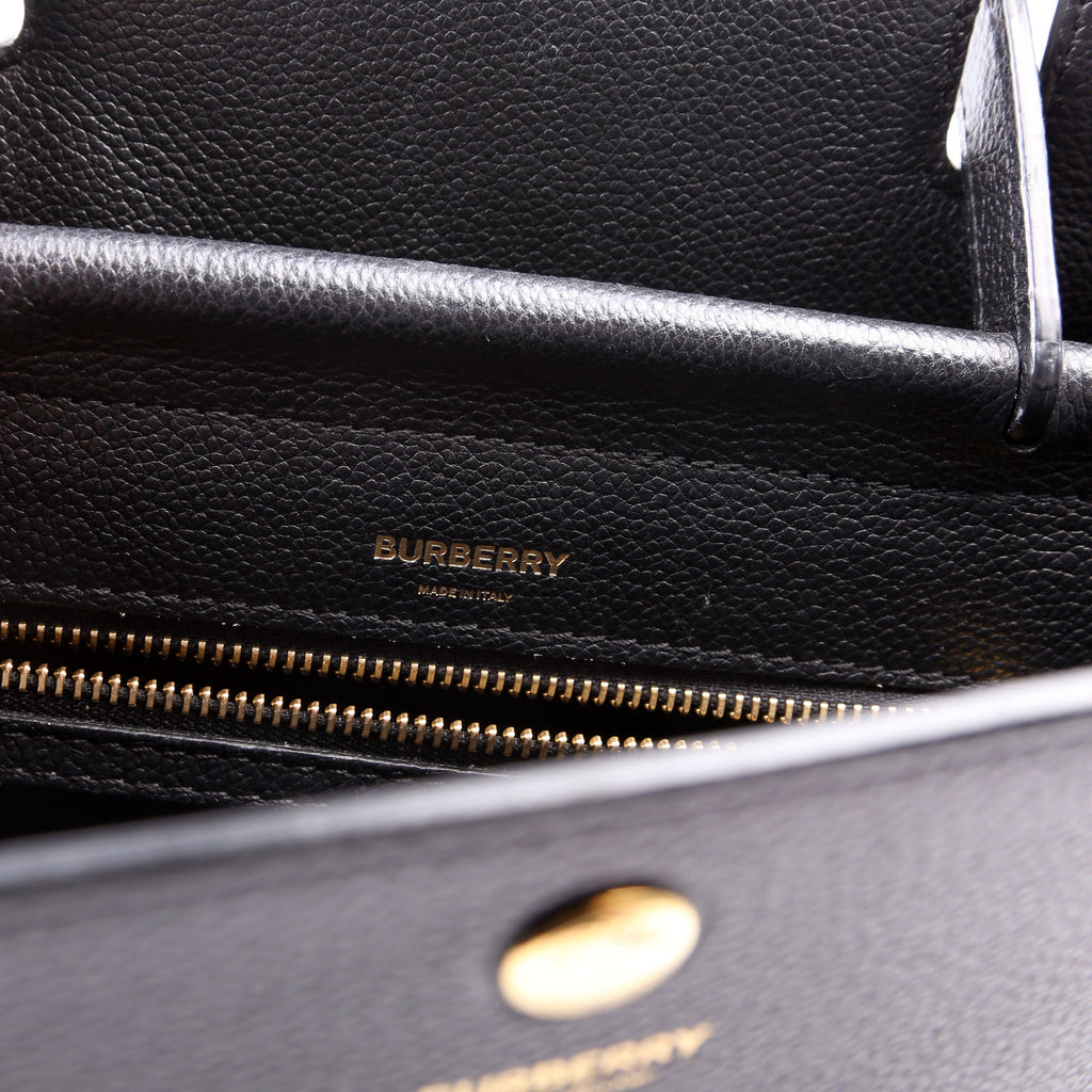 Title Bag Small Grained Calfskin Black