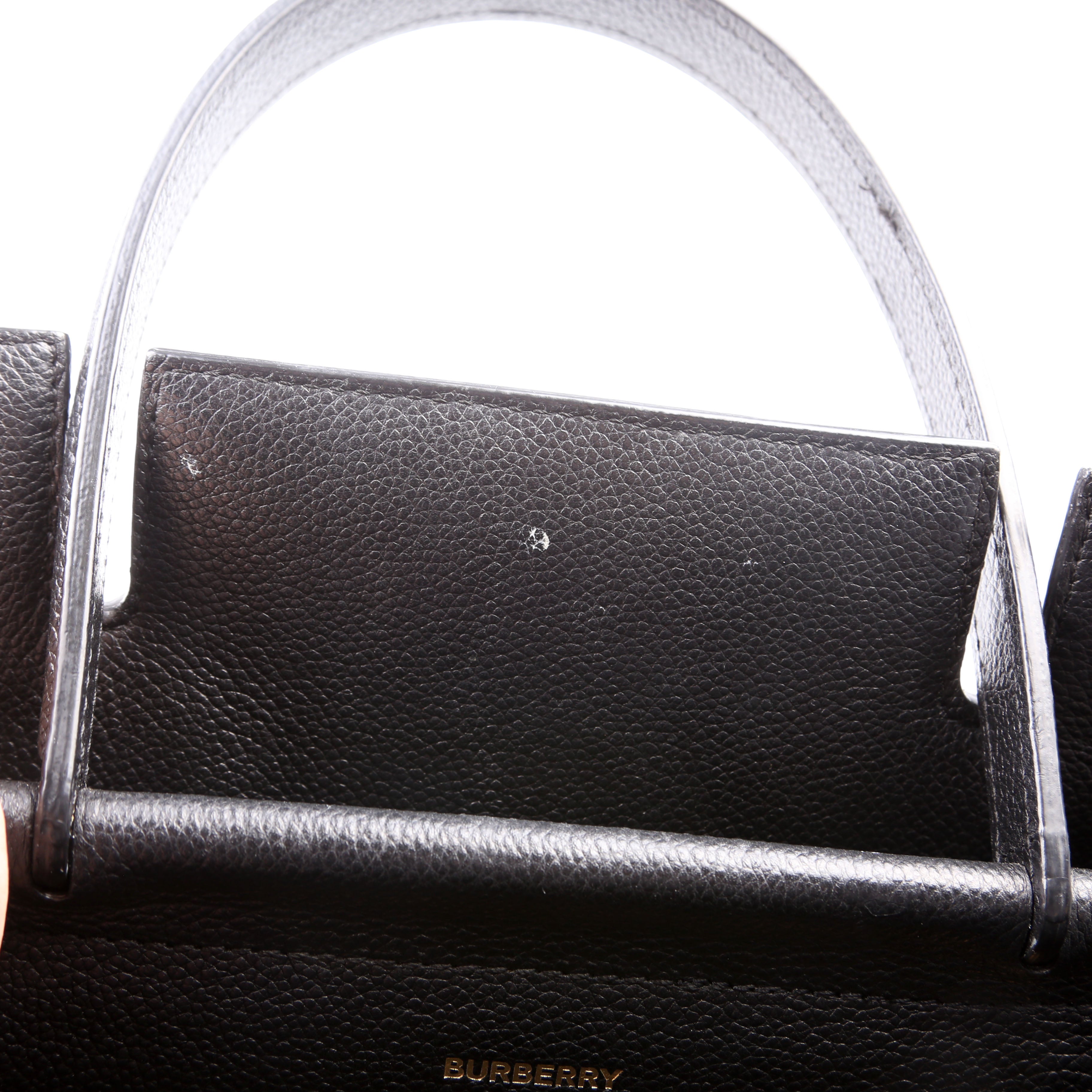 Title Bag Small Grained Calfskin Black