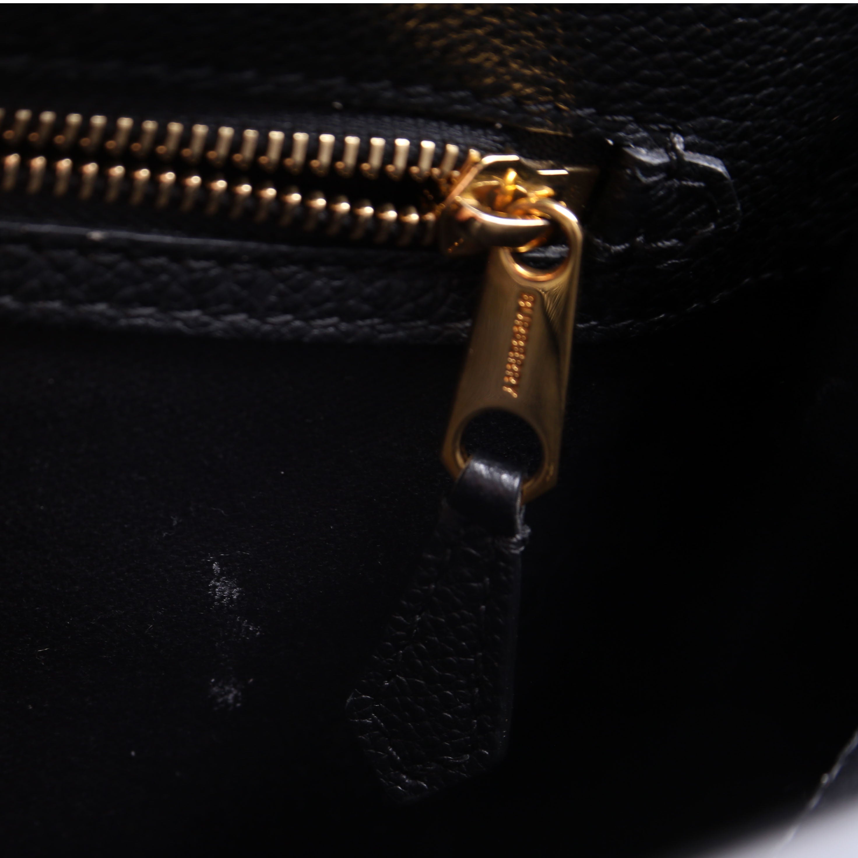 Title Bag Small Grained Calfskin Black