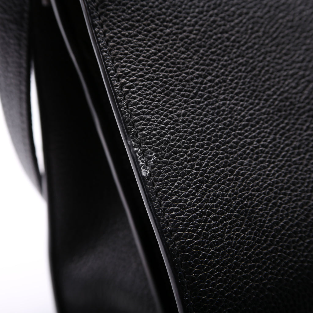 Title Bag Small Grained Calfskin Black
