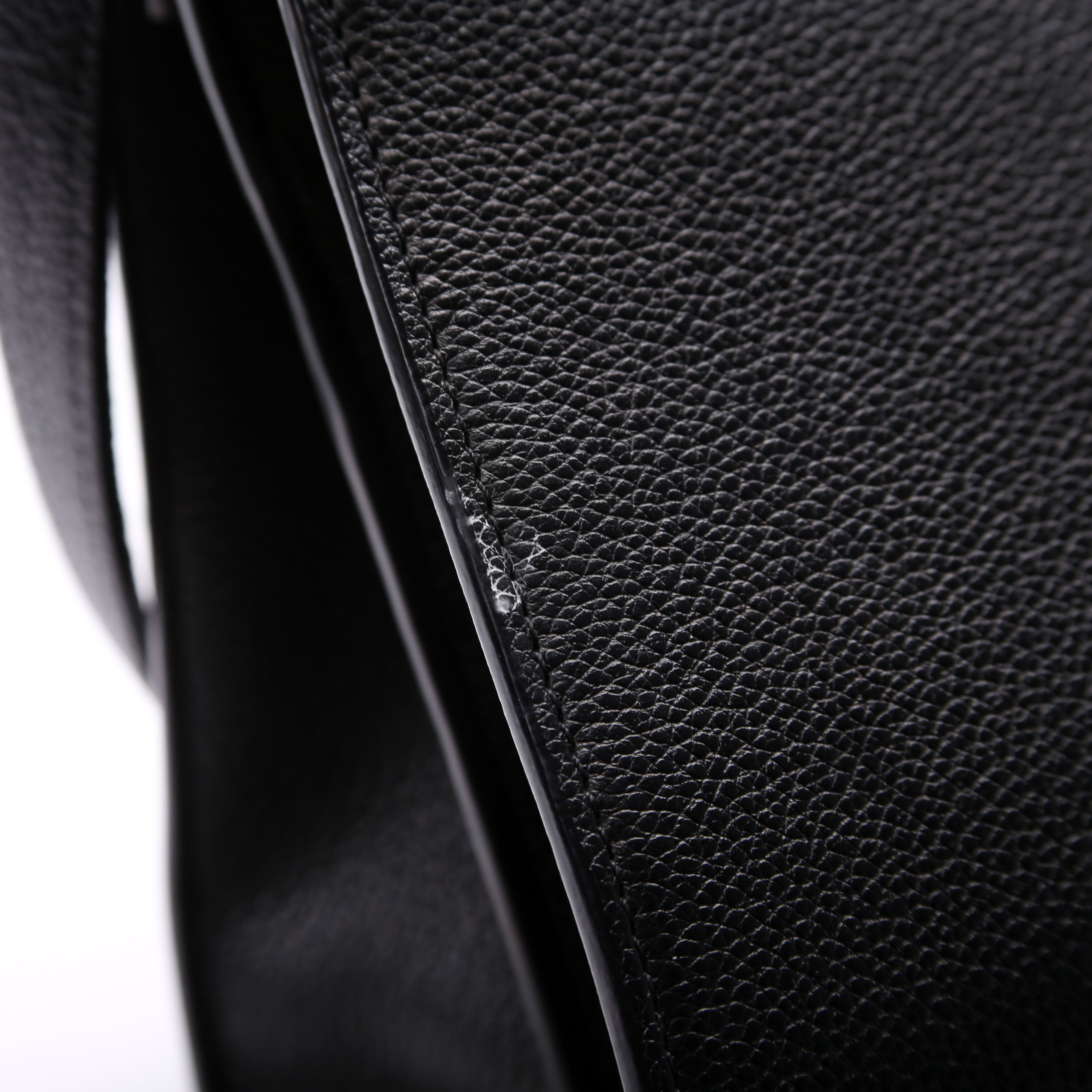 Title Bag Small Grained Calfskin Black