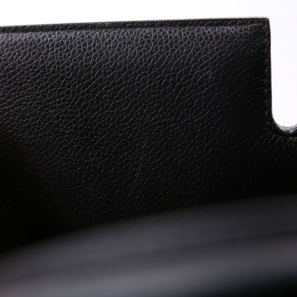 Title Bag Small Grained Calfskin Black