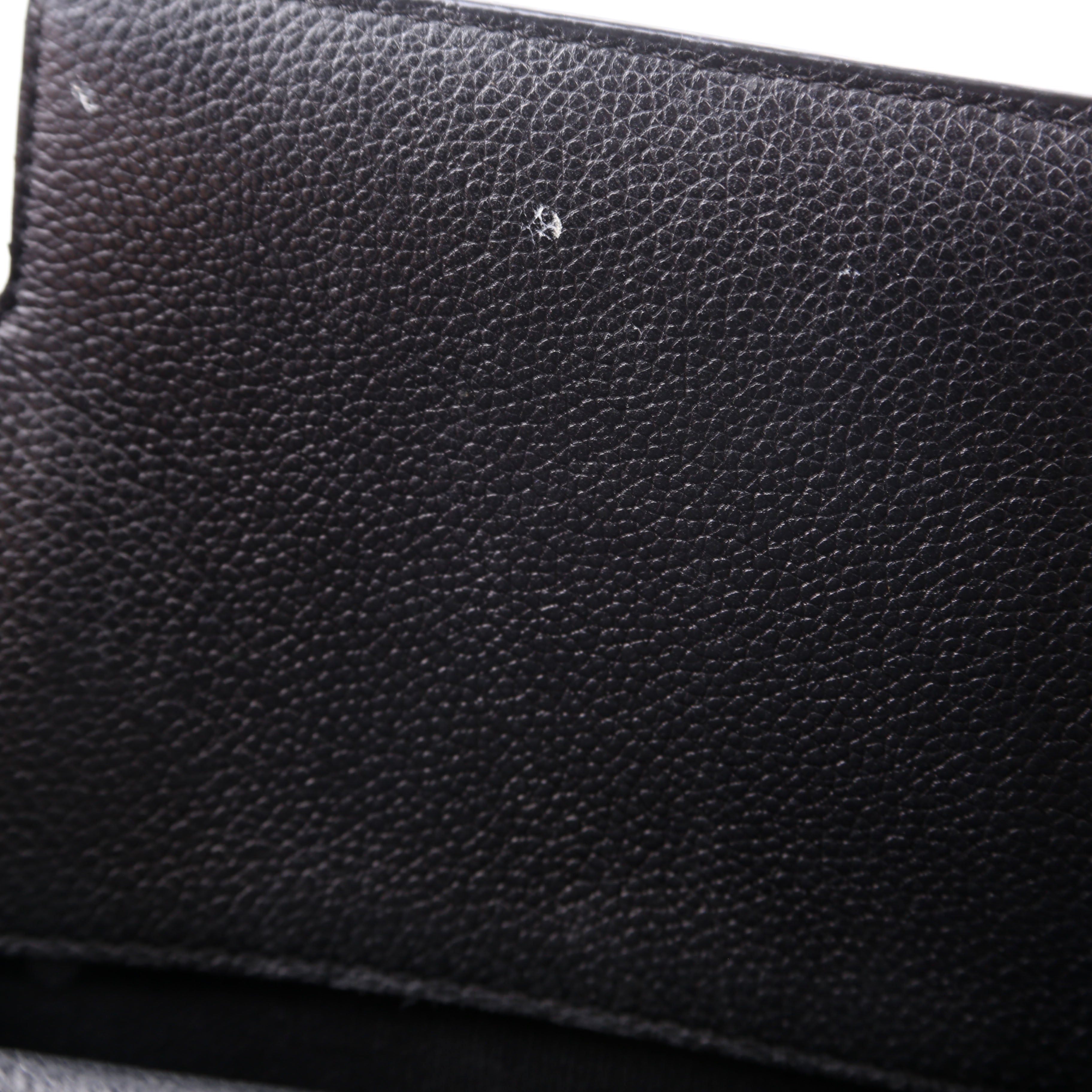 Title Bag Small Grained Calfskin Black
