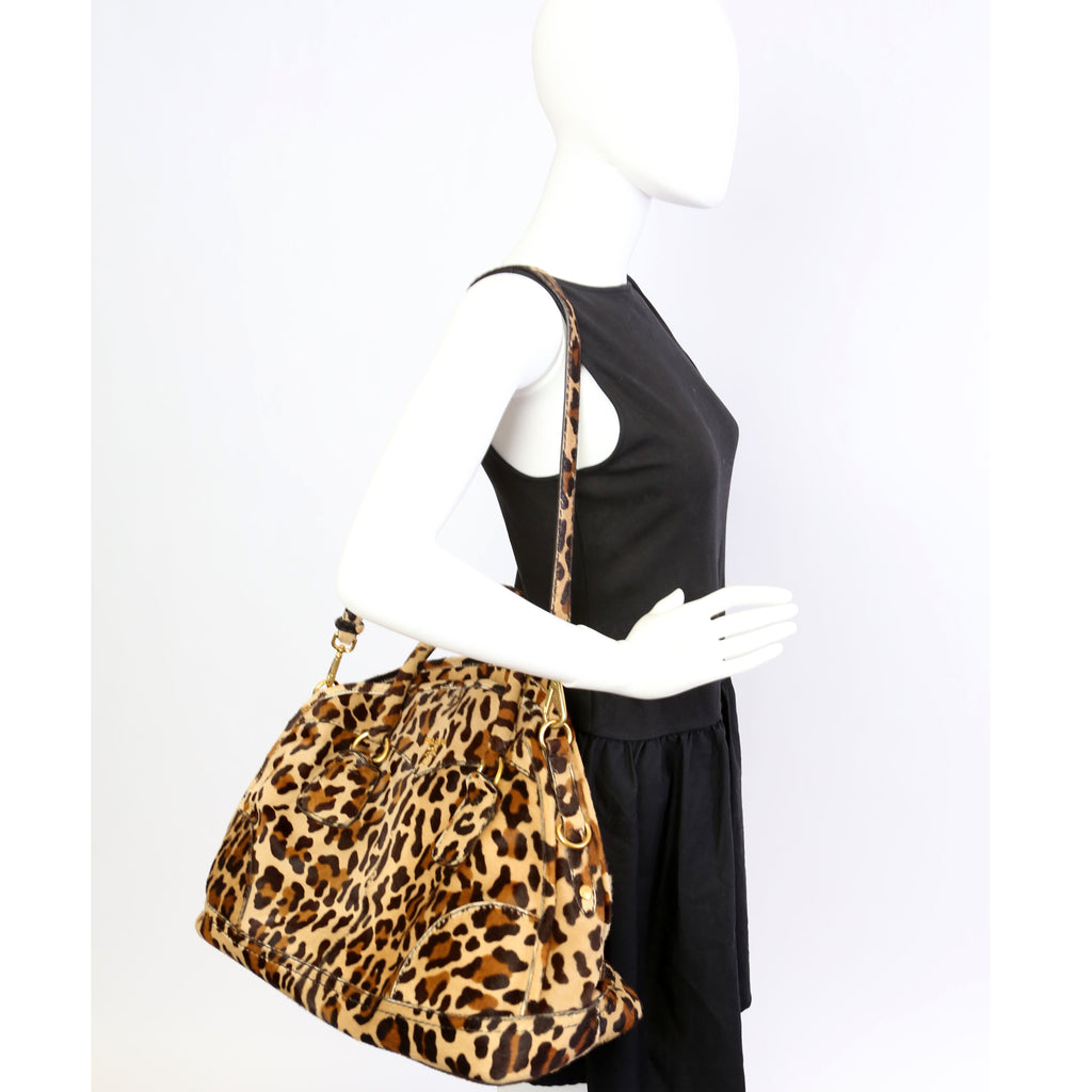 Cavallino Pony Hair Bowler 2Way Bag