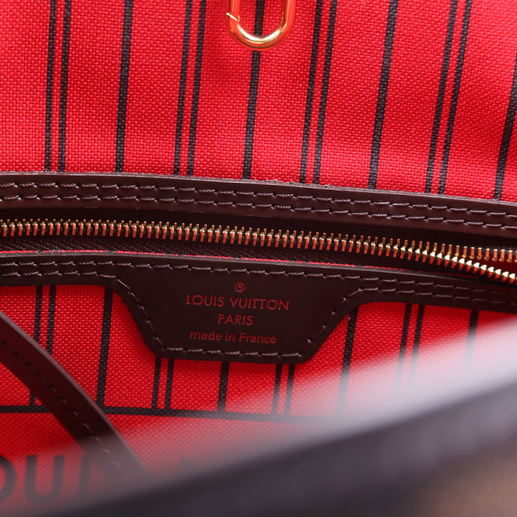 Neverfull With Wallet PM Damier Ebene Red