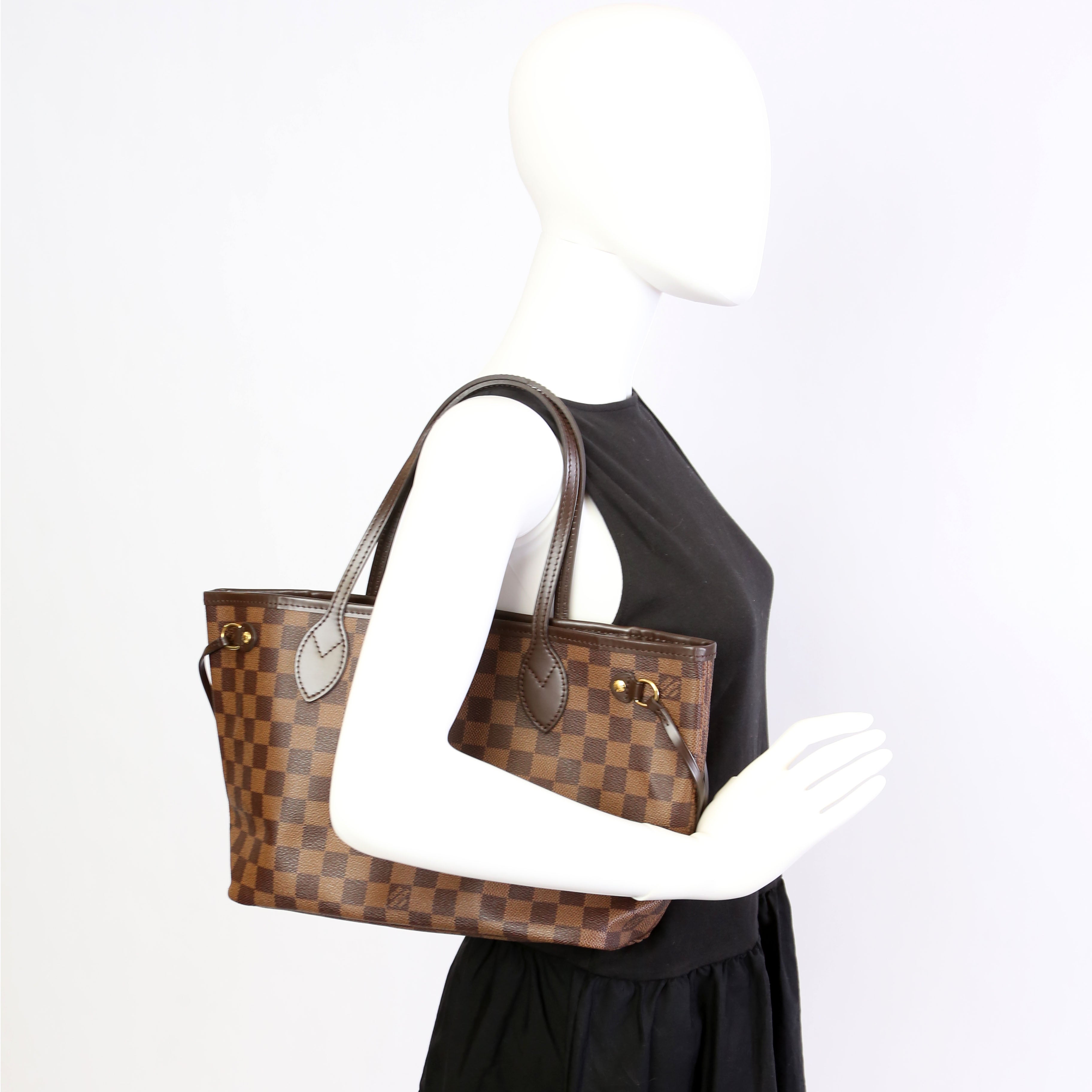 Neverfull With Wallet PM Damier Ebene Red