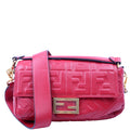 Fendi Baguette FF Embossed Nappa Red