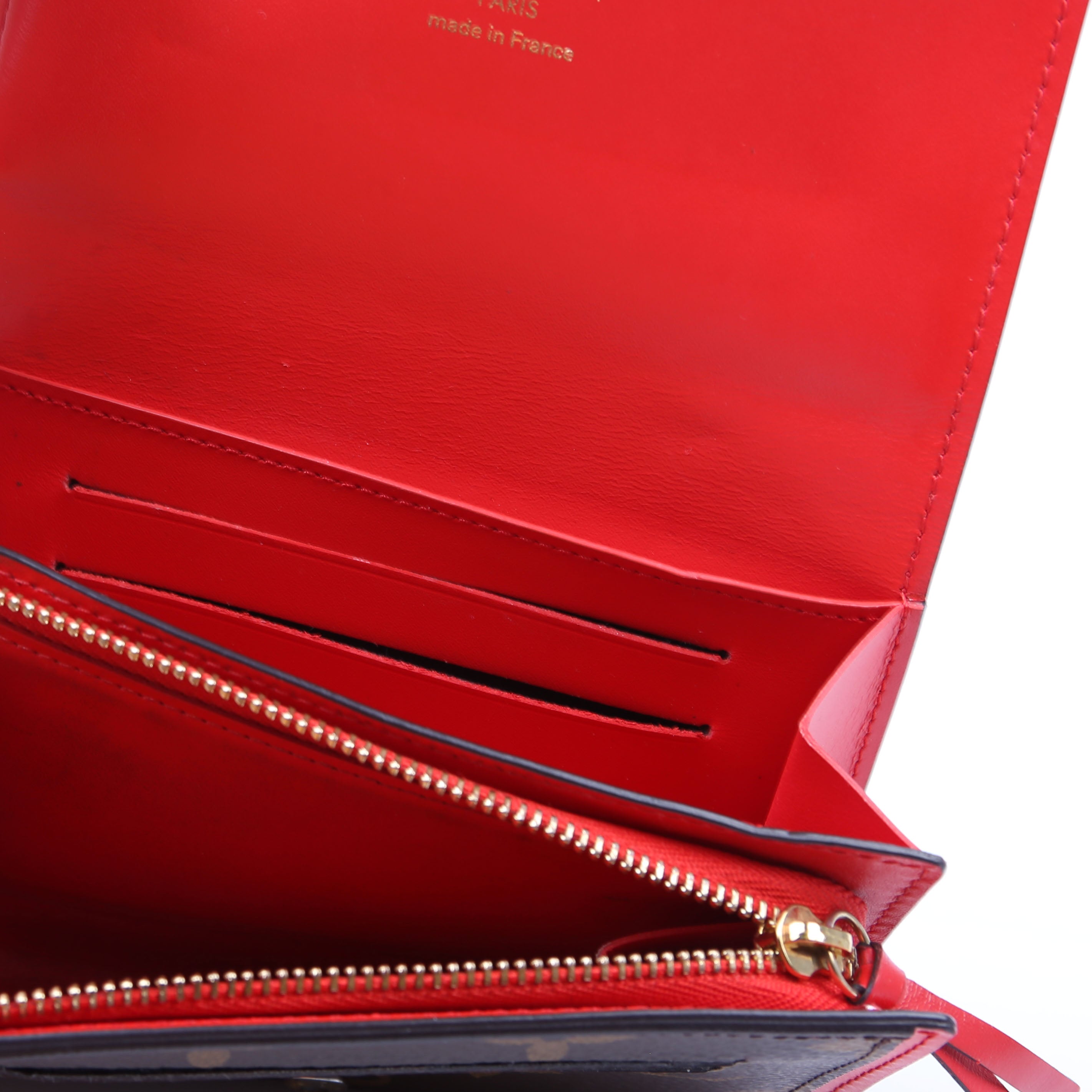 Flore Compact Wallet Monogram Red
