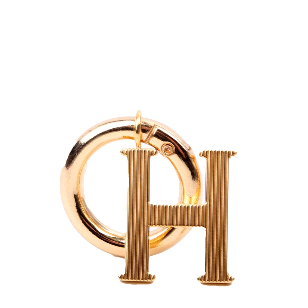 Alphabet H Bag Charm Gold