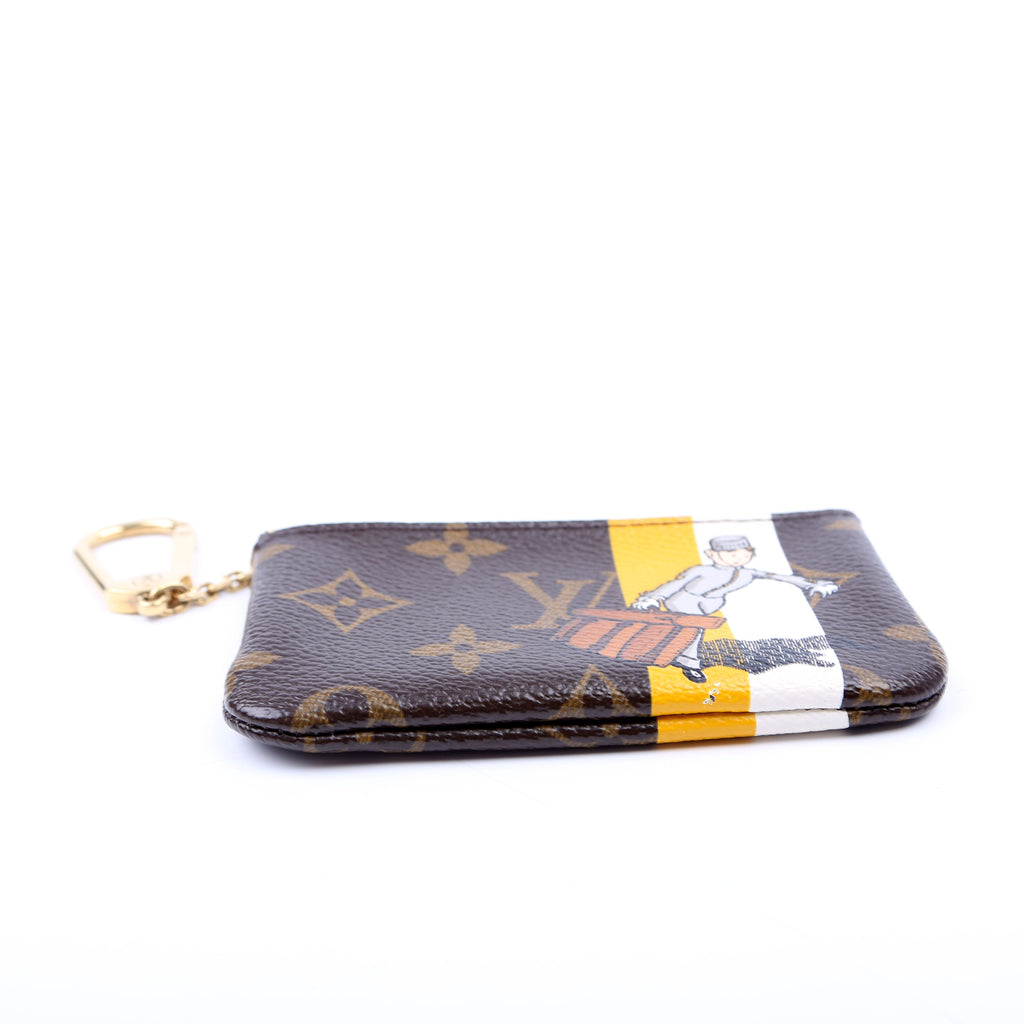Pochette Cles Groom Bellhop Monogram Brown/Yellow/White