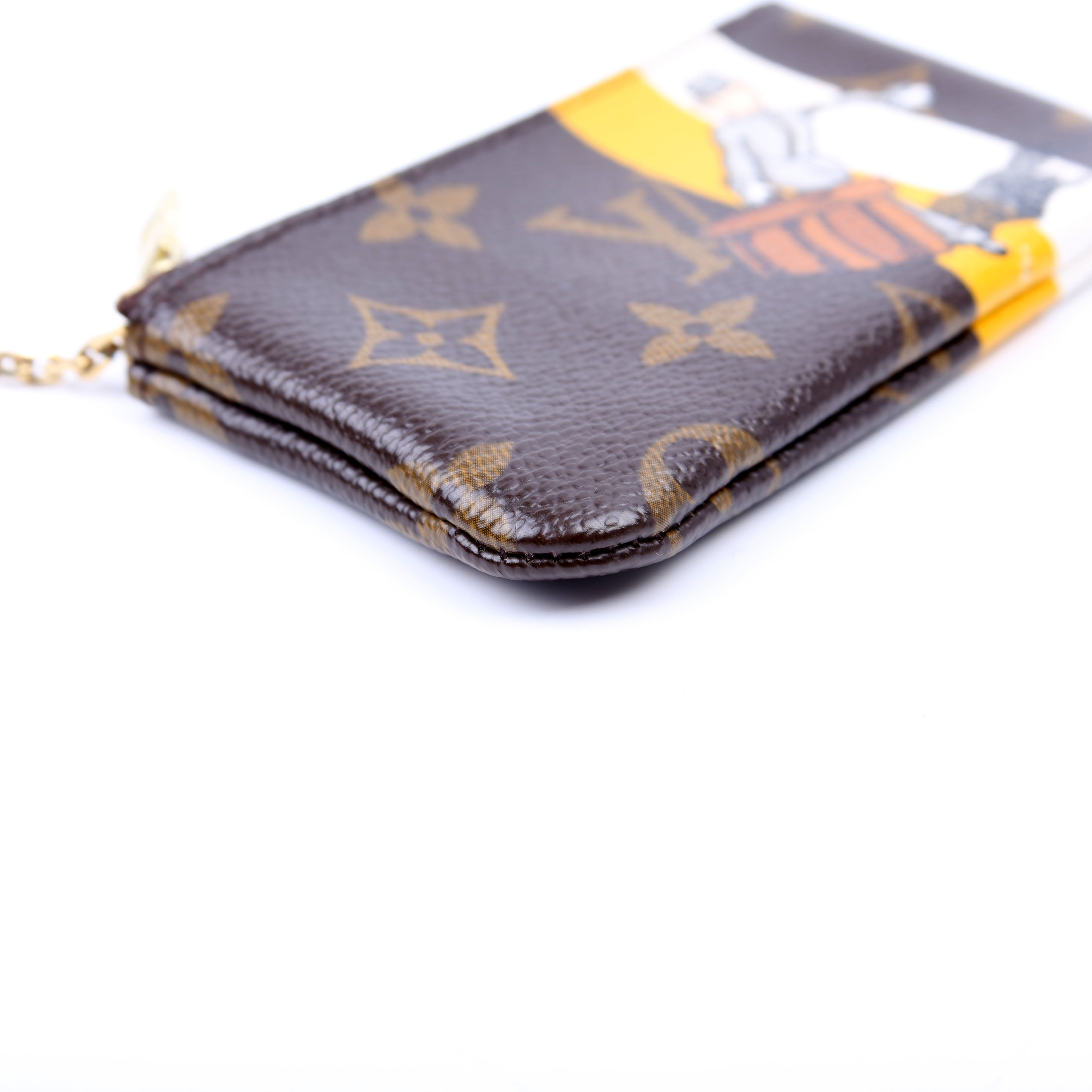 Pochette Cles Groom Bellhop Monogram Brown/Yellow/White