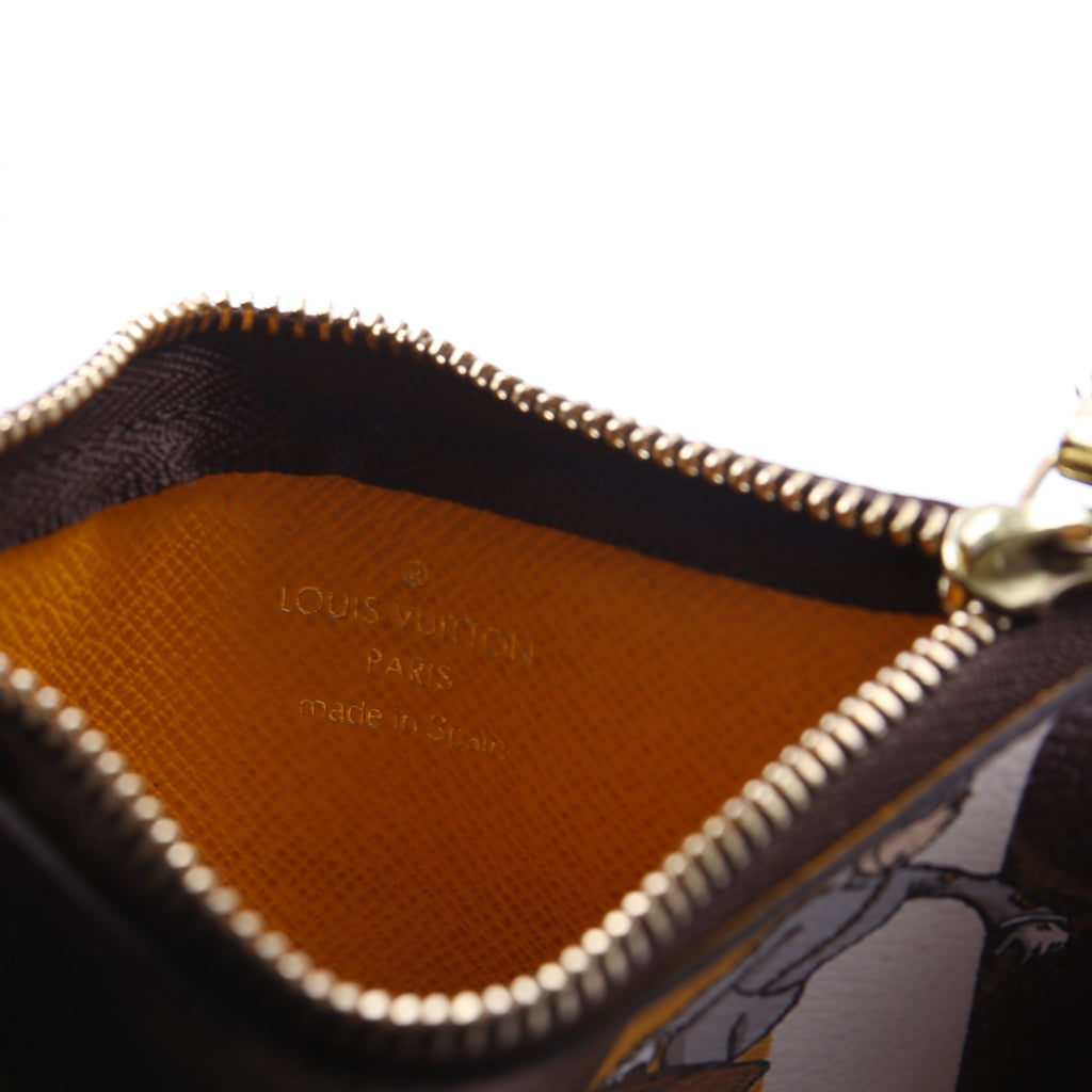 Pochette Cles Groom Bellhop Monogram Brown/Yellow/White