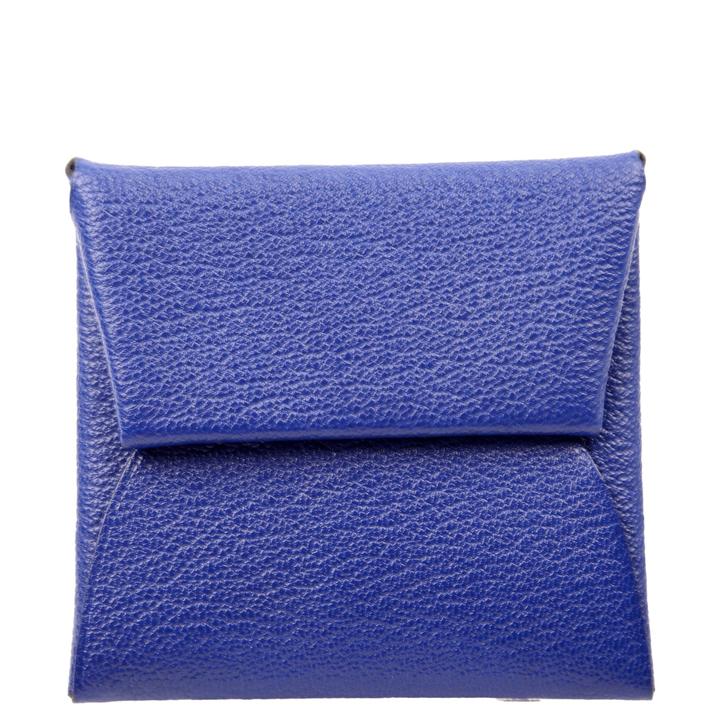 Basita Change Purse Chevre Leather Blue