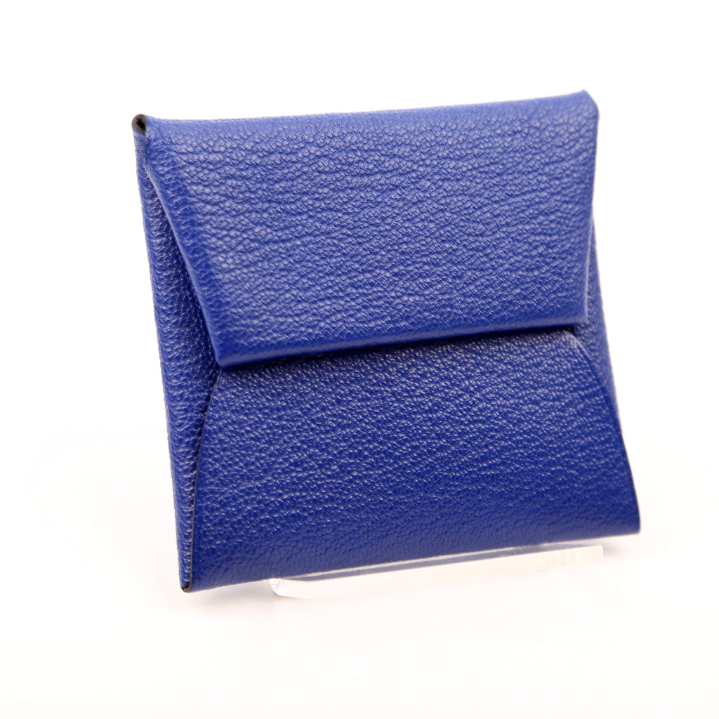 Basita Change Purse Chevre Leather Blue
