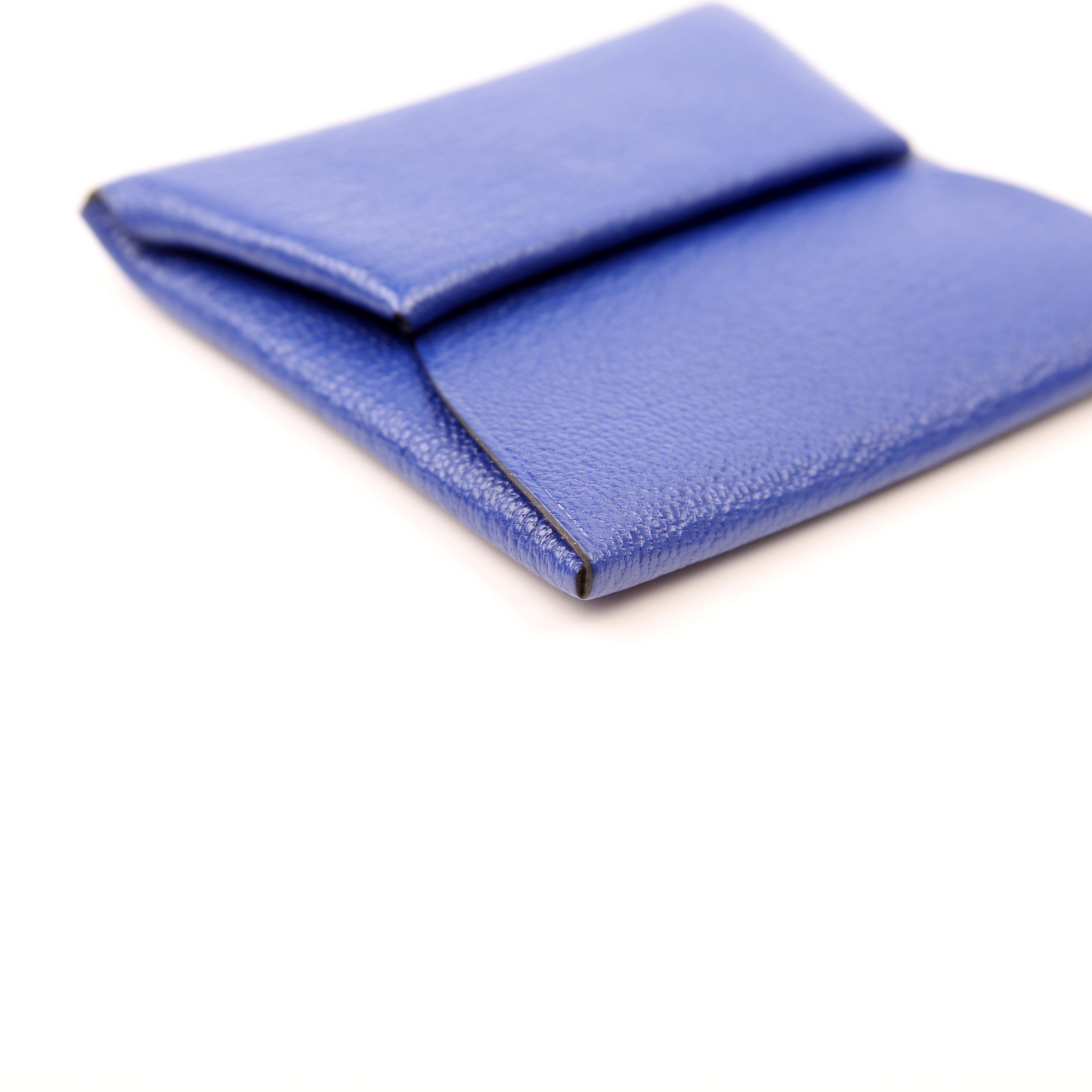 Basita Change Purse Chevre Leather Blue