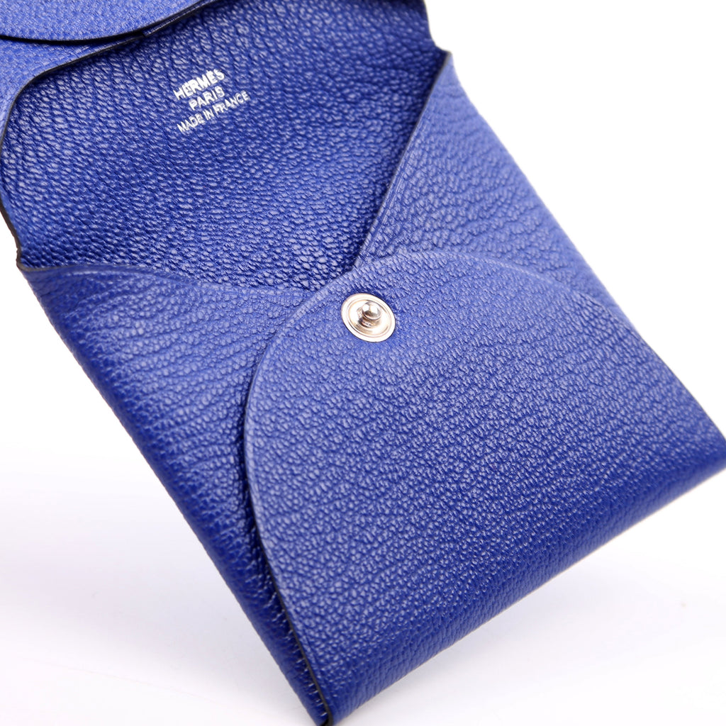 Basita Change Purse Chevre Leather Blue