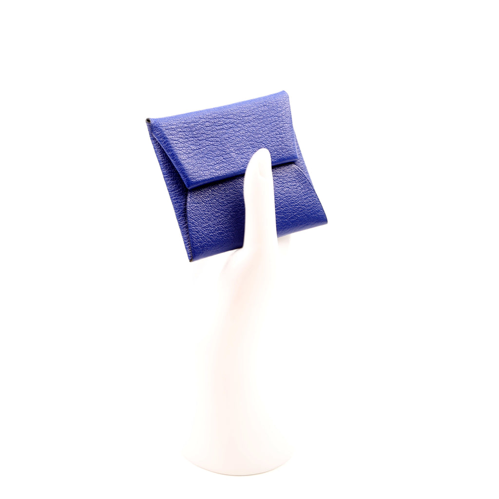 Basita Change Purse Chevre Leather Blue