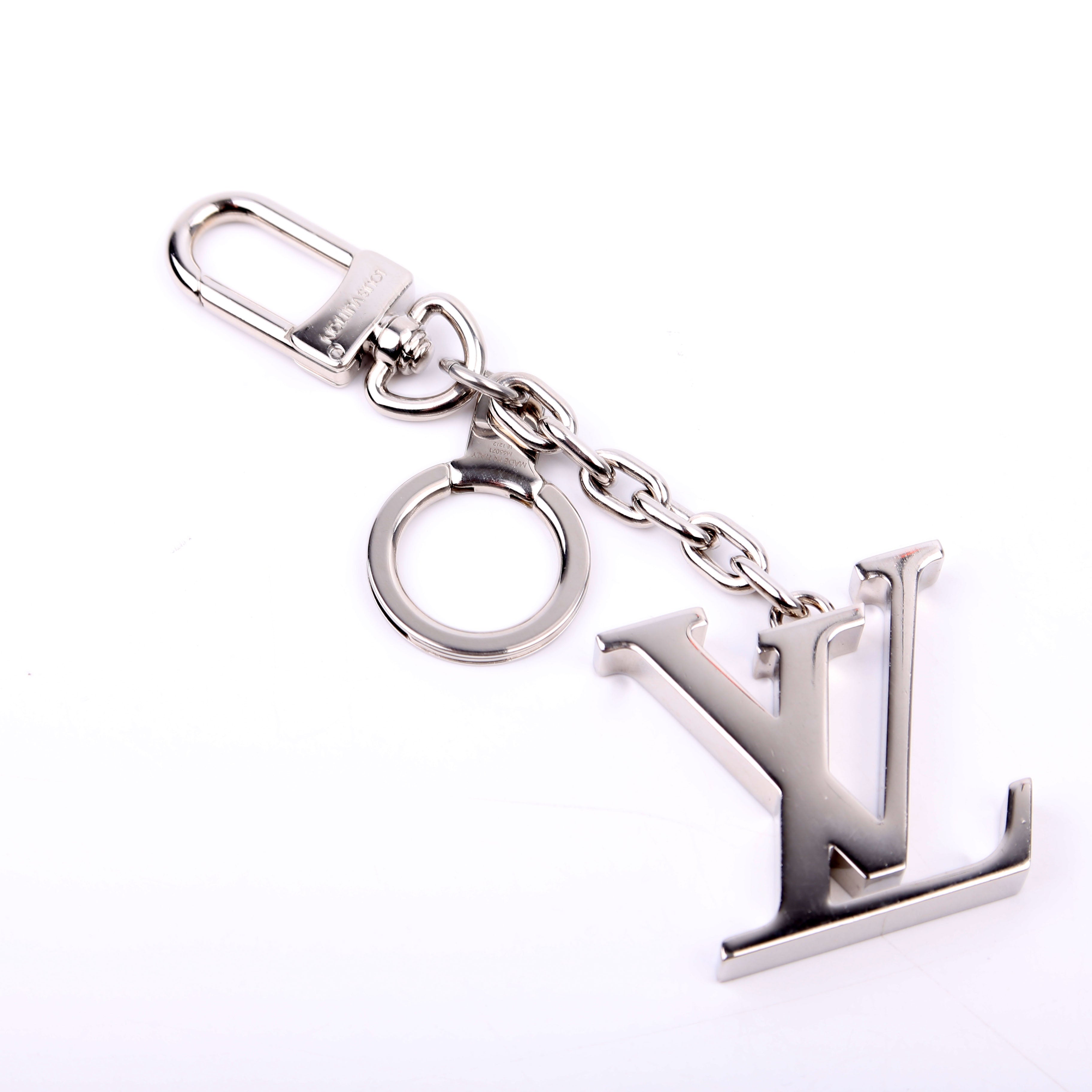 LV Initials Bag Charm Silver